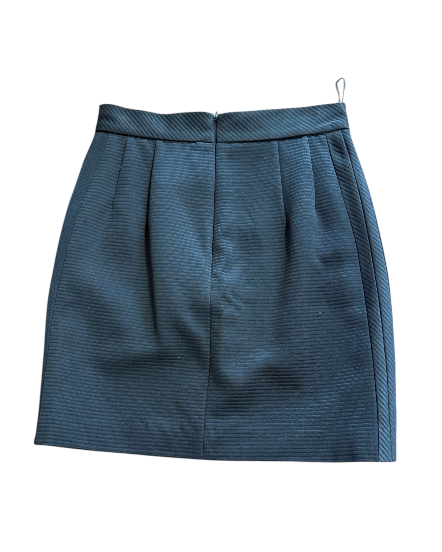Vintage 2008 Prada Ribbed Mini Black Skirt