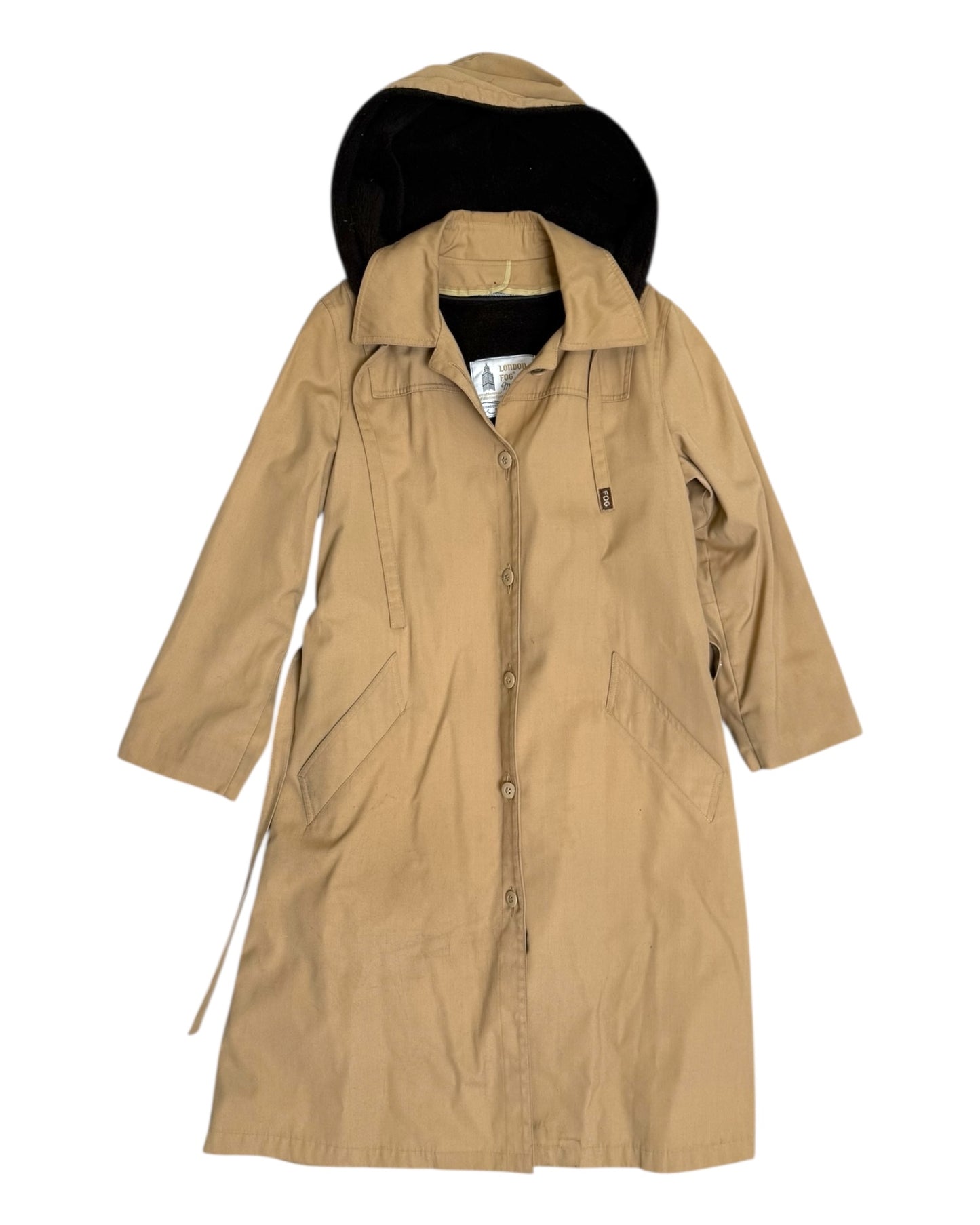 Vintage London Fog Shearling Lined Trench Coat