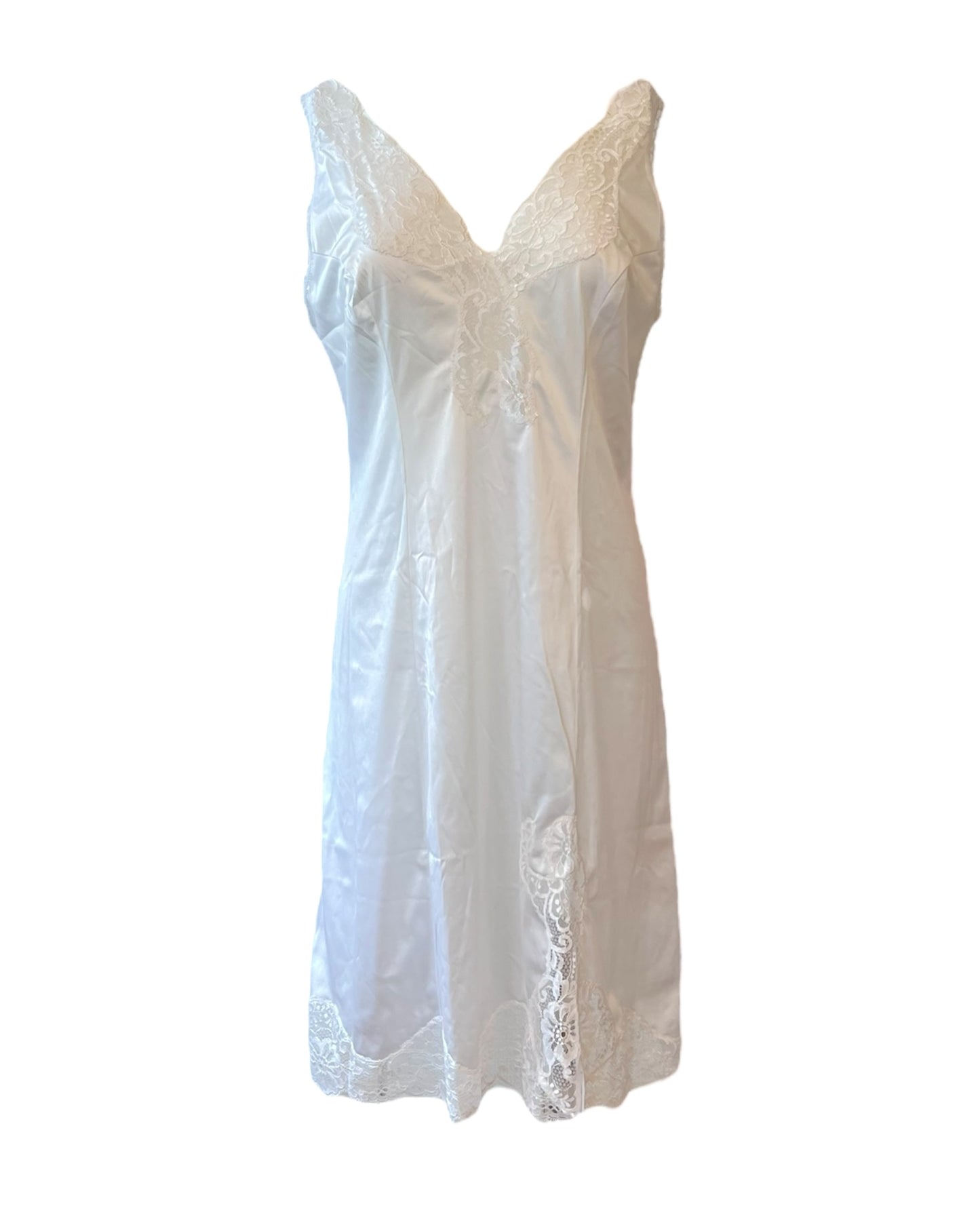 Vintage White Lace Slip Dress