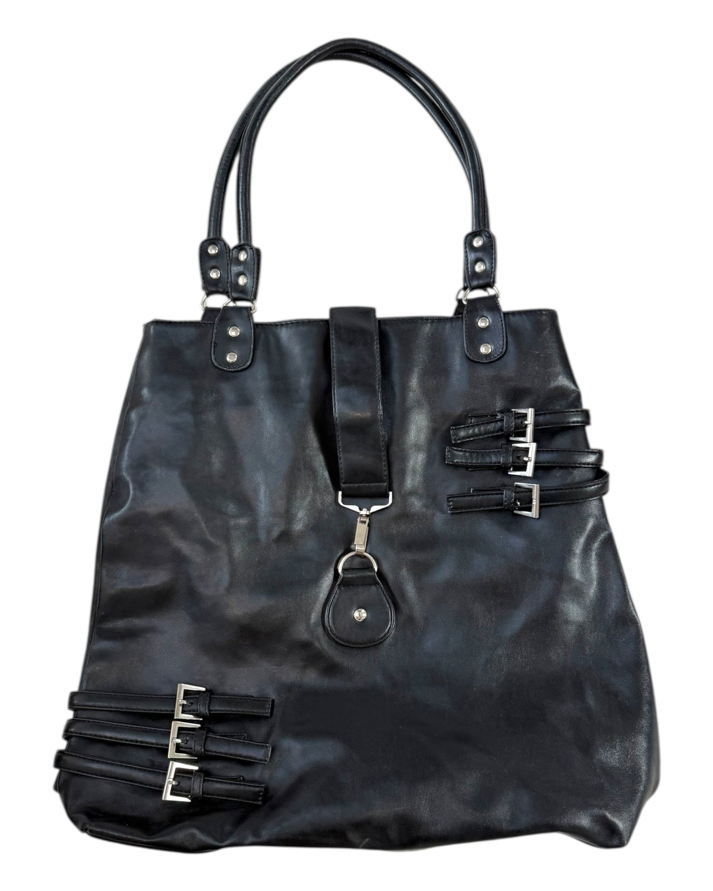 Vintage Black Leather Giant Rockstar Bag