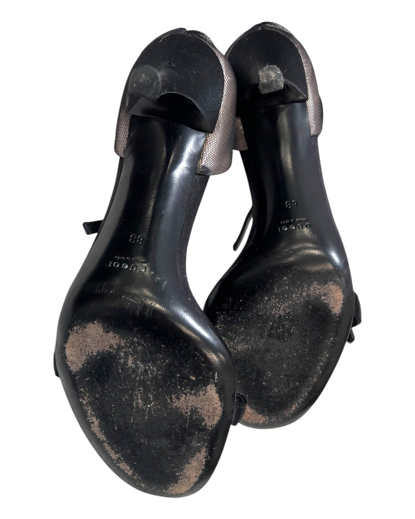 Vintage Gucci Black Embellished Heels