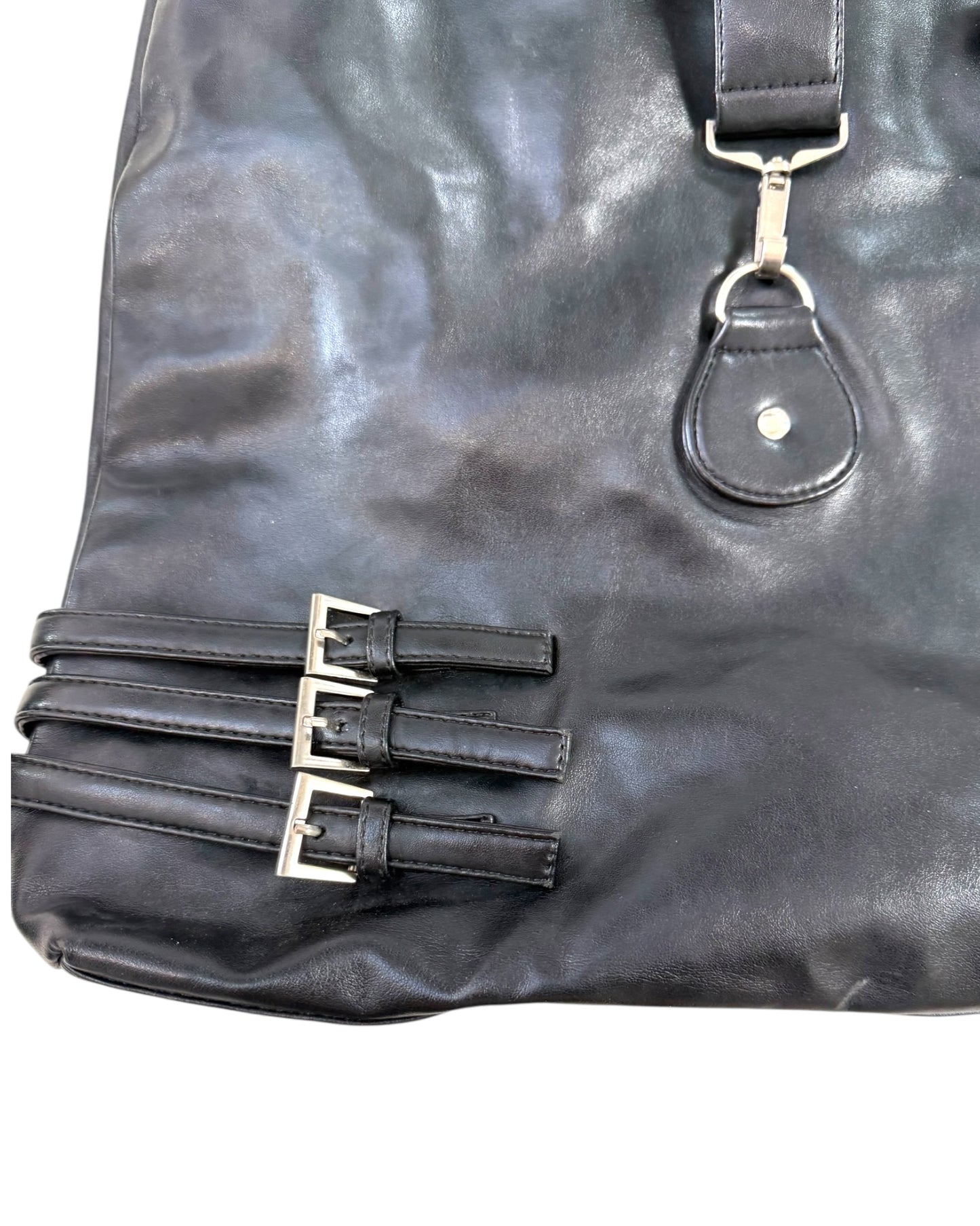 Vintage Black Leather Giant Rockstar Bag
