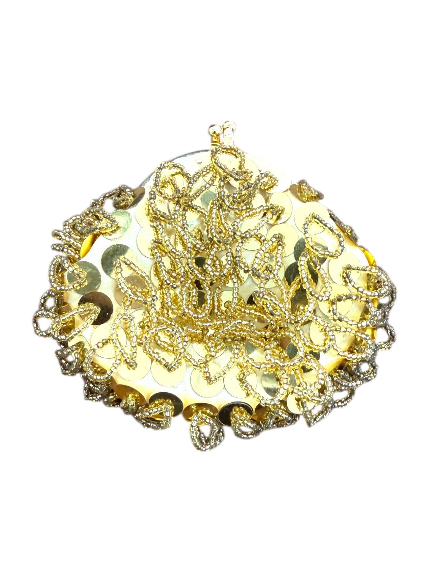 Vintage Gold Beaded Coin Purse