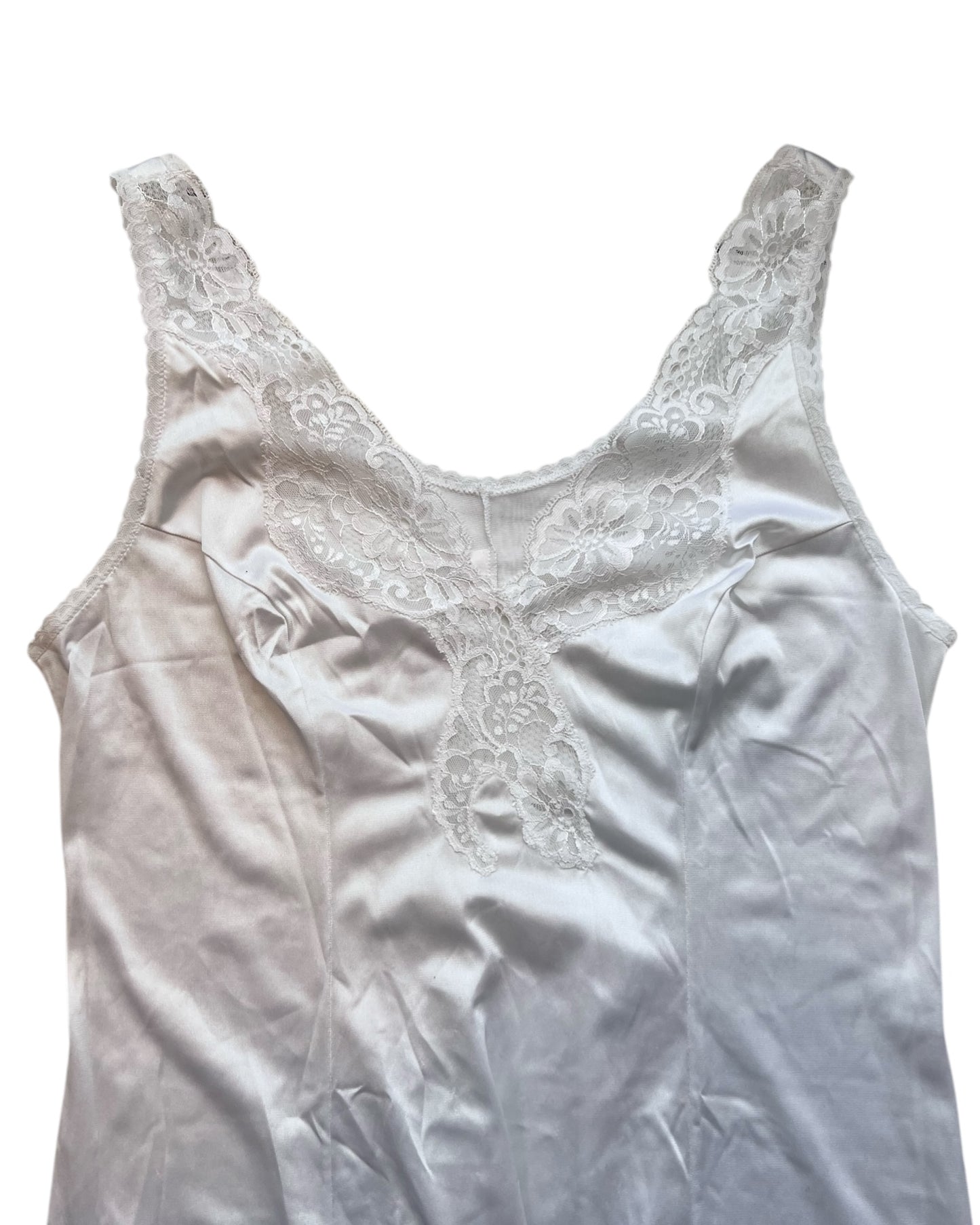 Vintage White Lace Slip Dress