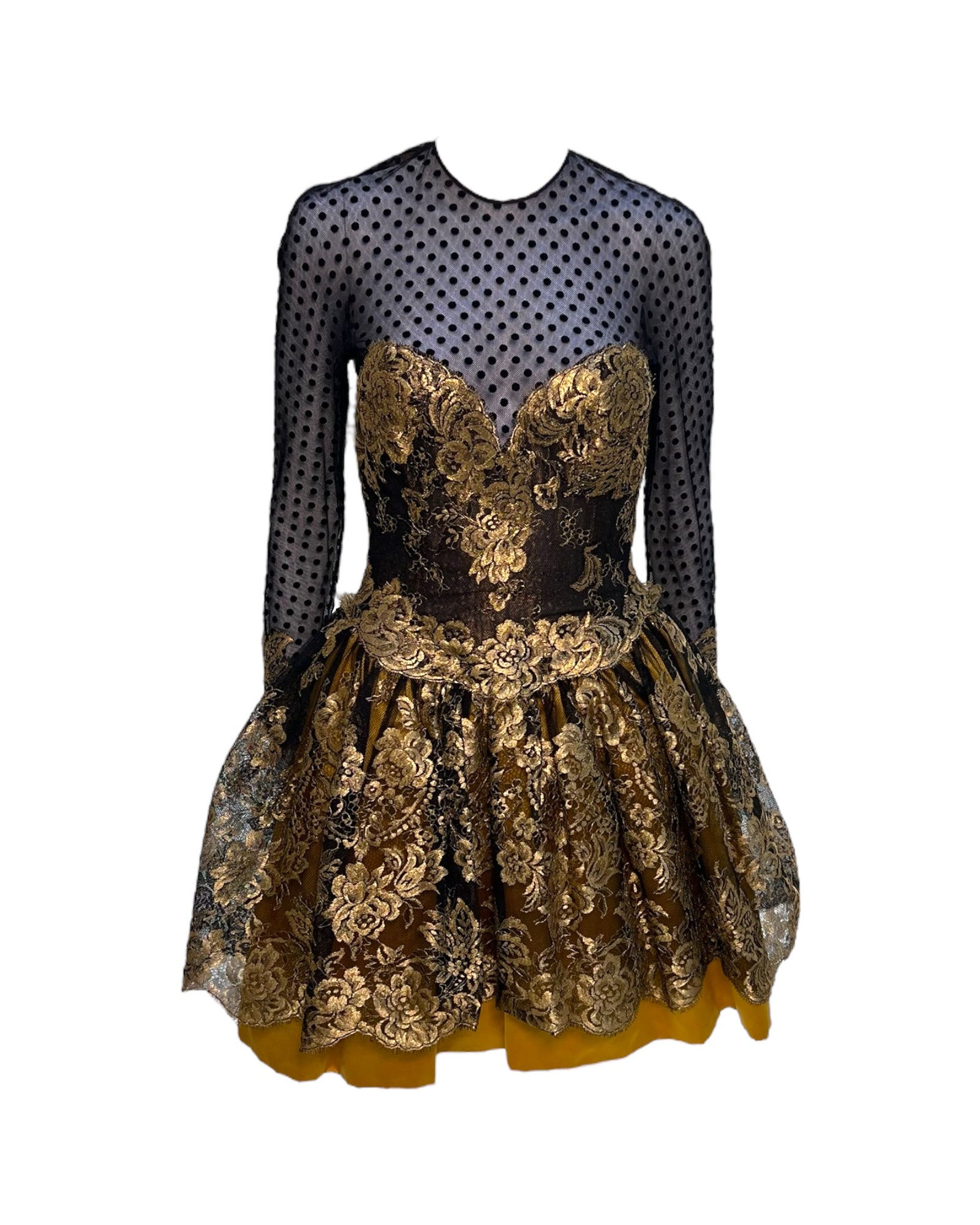 Vintage 1980s Vera Wang Black and Gold Mini Dress STARKE NAKED VINTAGE Vintage 1980s Vera Wang Black and Gold Mini Dress STARKE NAKED VINTAGE