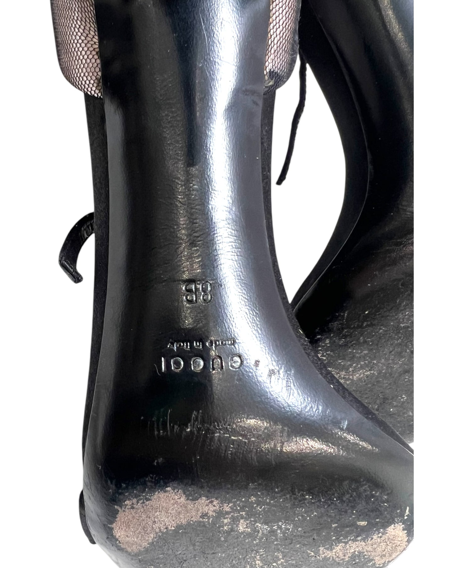 Vintage Gucci Black Embellished Heels