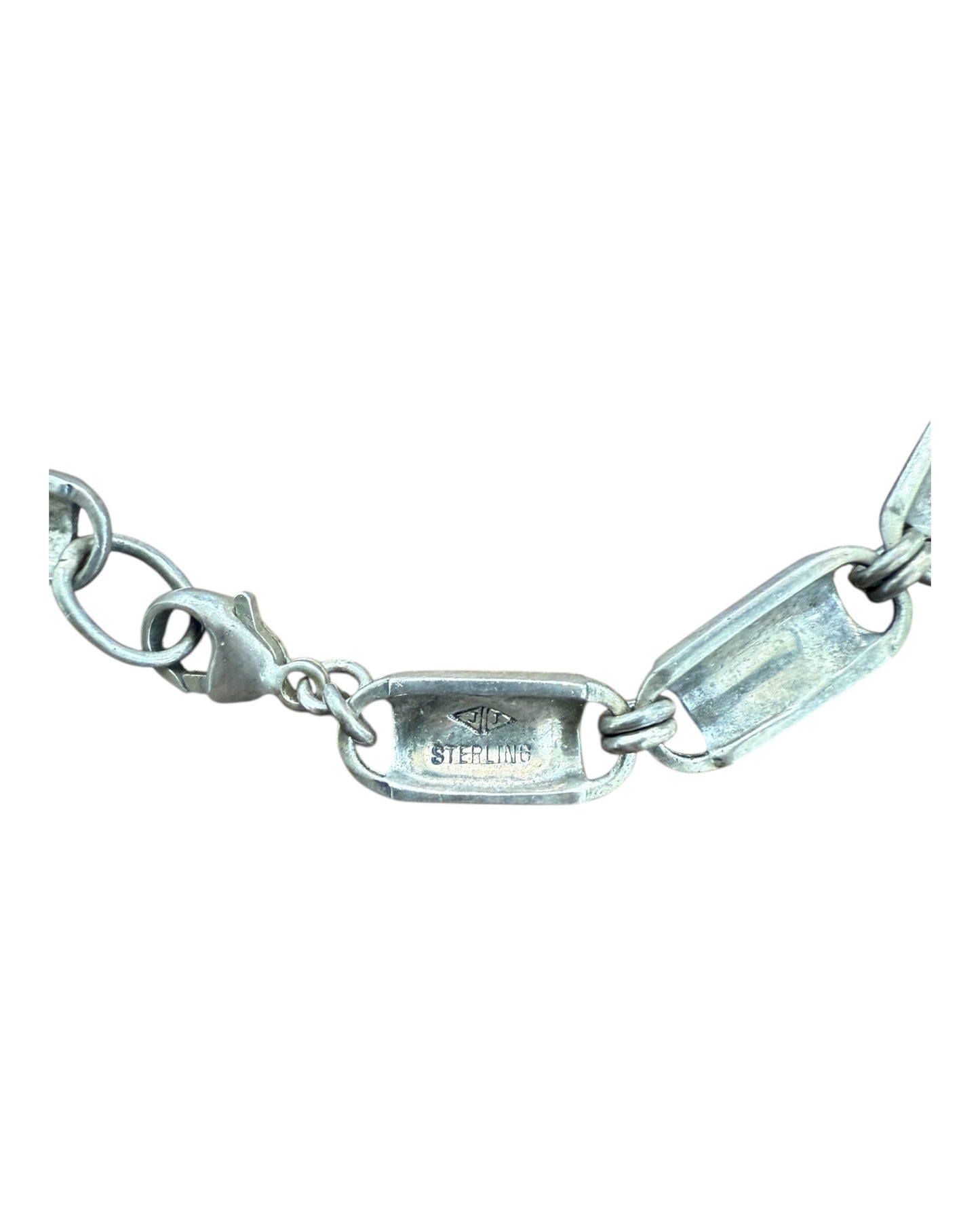 Vintage Sterling Silver Chain-Link Necklace