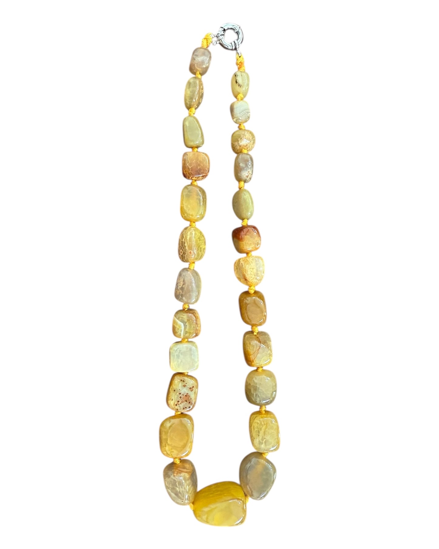 Pre-Loved Brown and Orange Stone Necklace