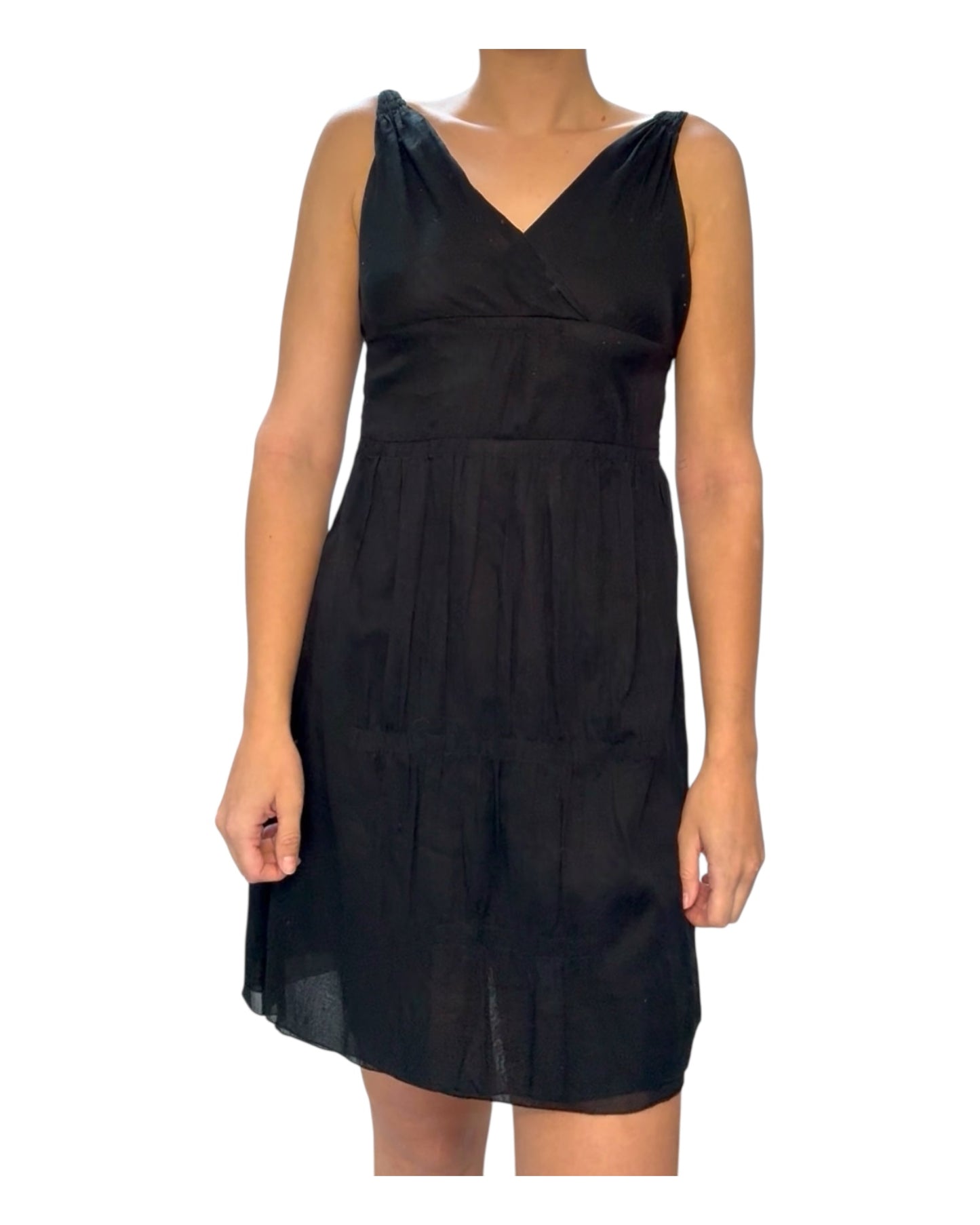 Vintage 2006 Miu Miu Semi-Sheer Mini Black Dress