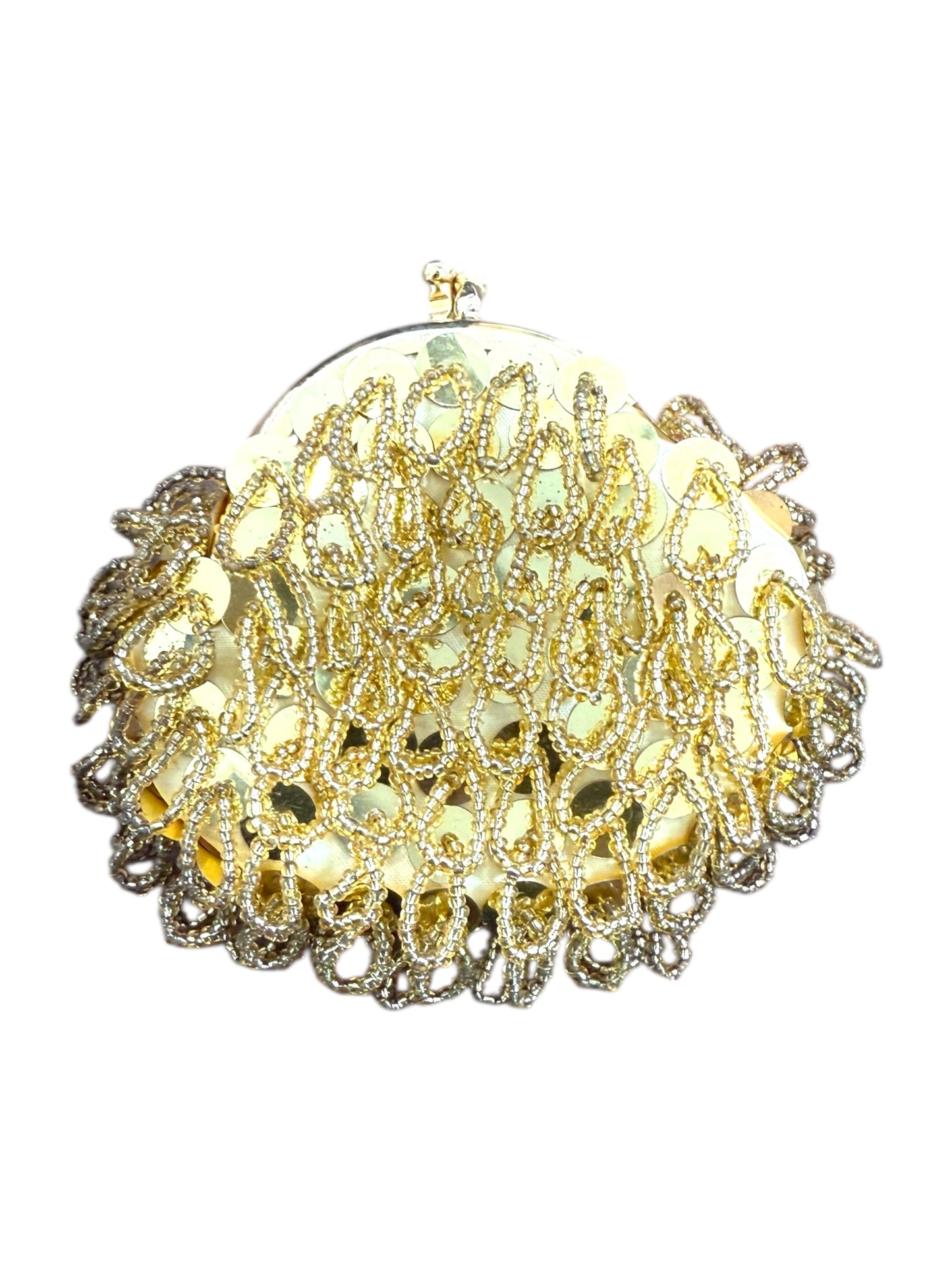 Vintage Gold Beaded Coin Purse
