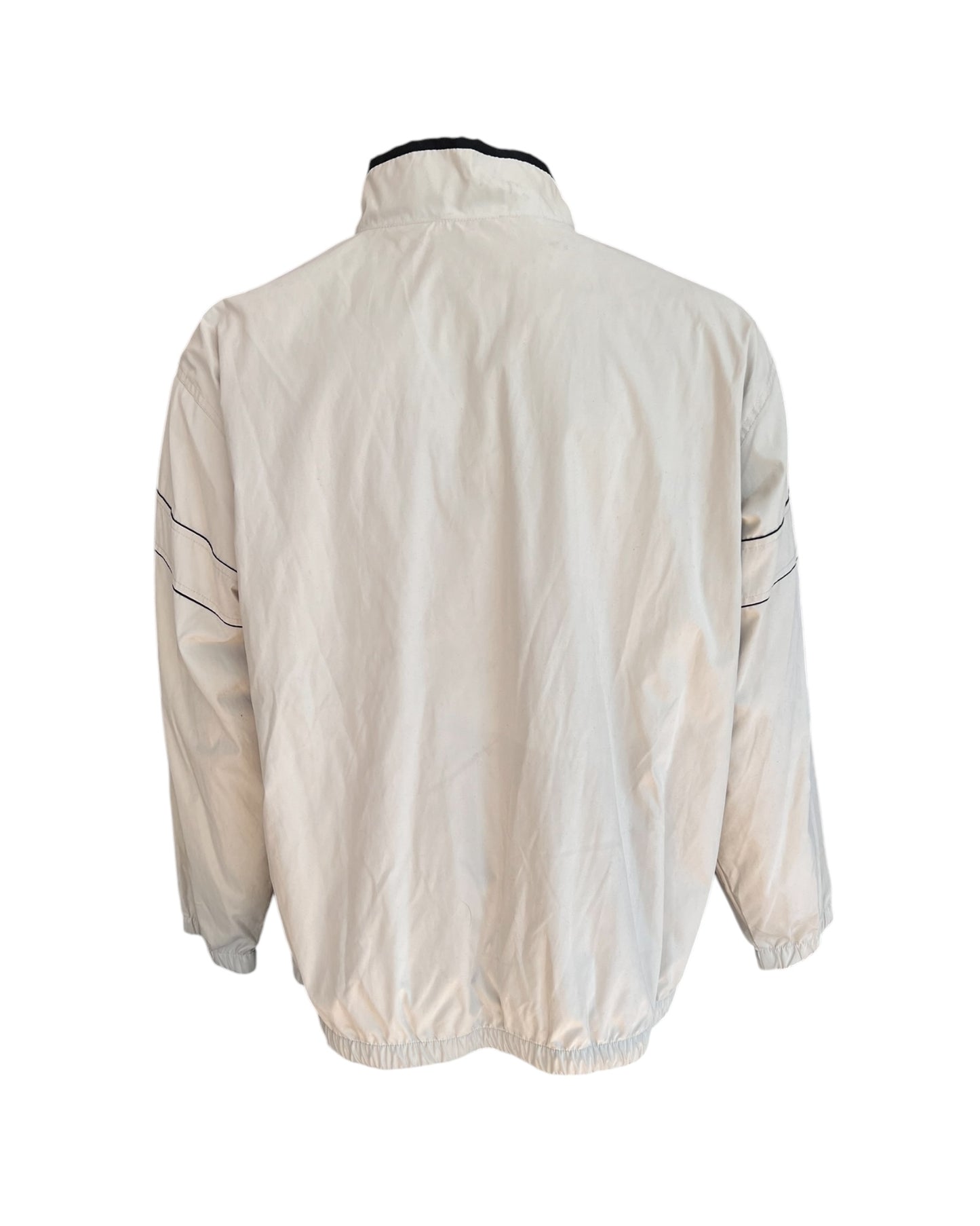 Vintage Beige Quarter-Zip Windbreaker Jacket