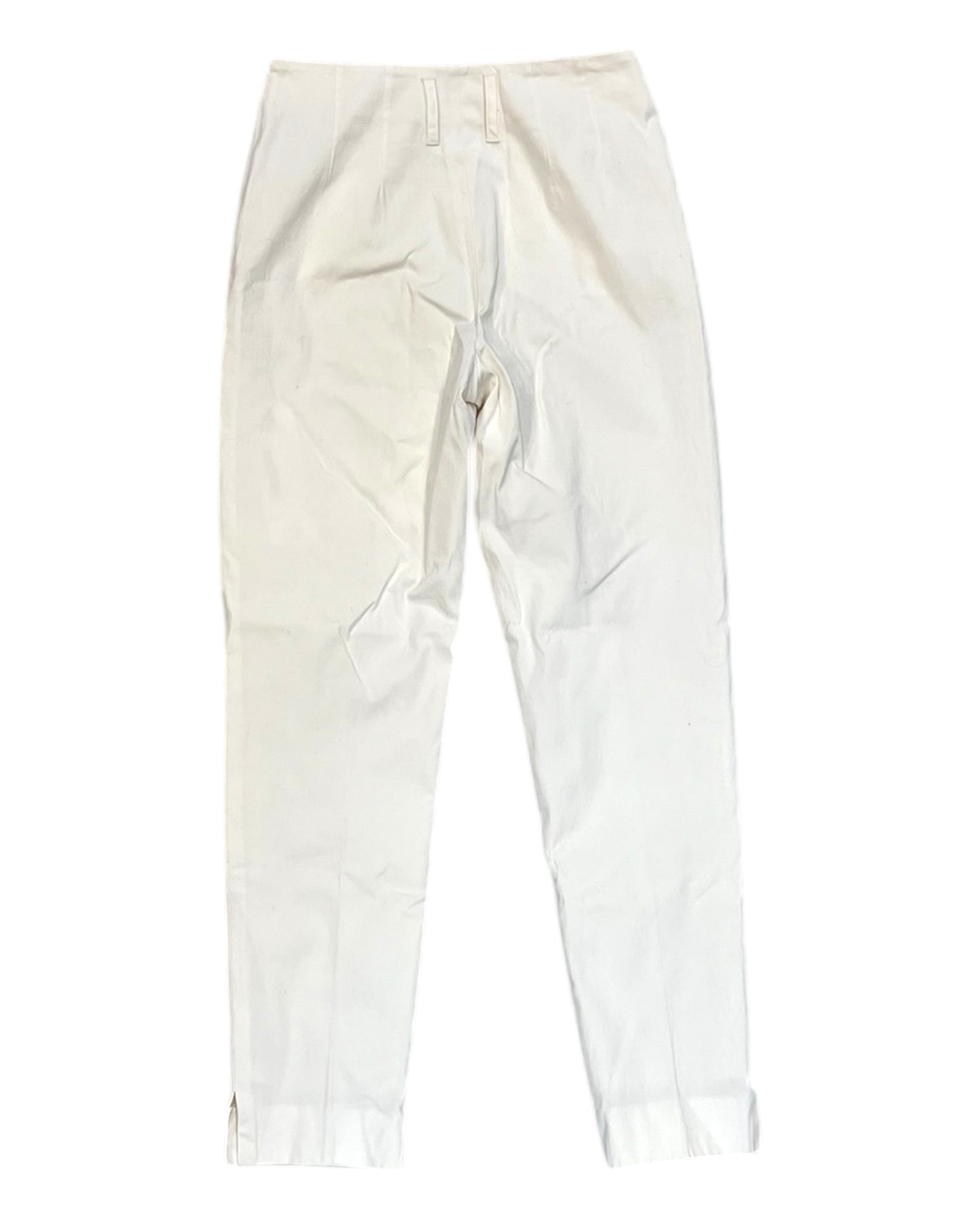 Vintage 2008 Yves Saint Laurent White Denim Tapered Trouser Pants