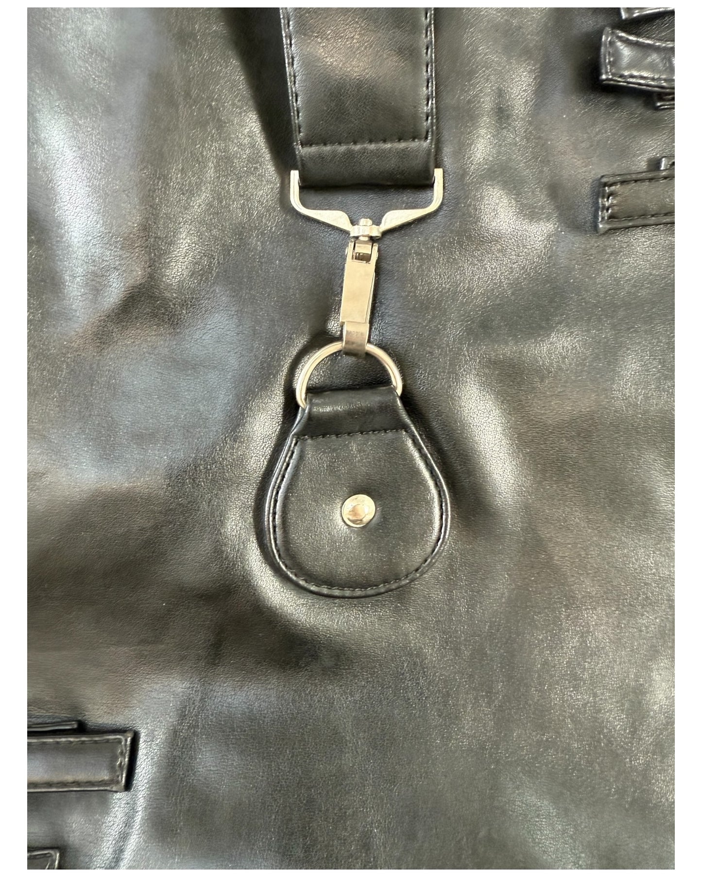 Vintage Black Leather Giant Rockstar Bag