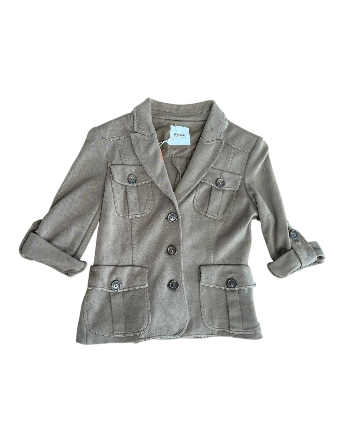 Vintage 2000s Moschino Green Military Jacket
