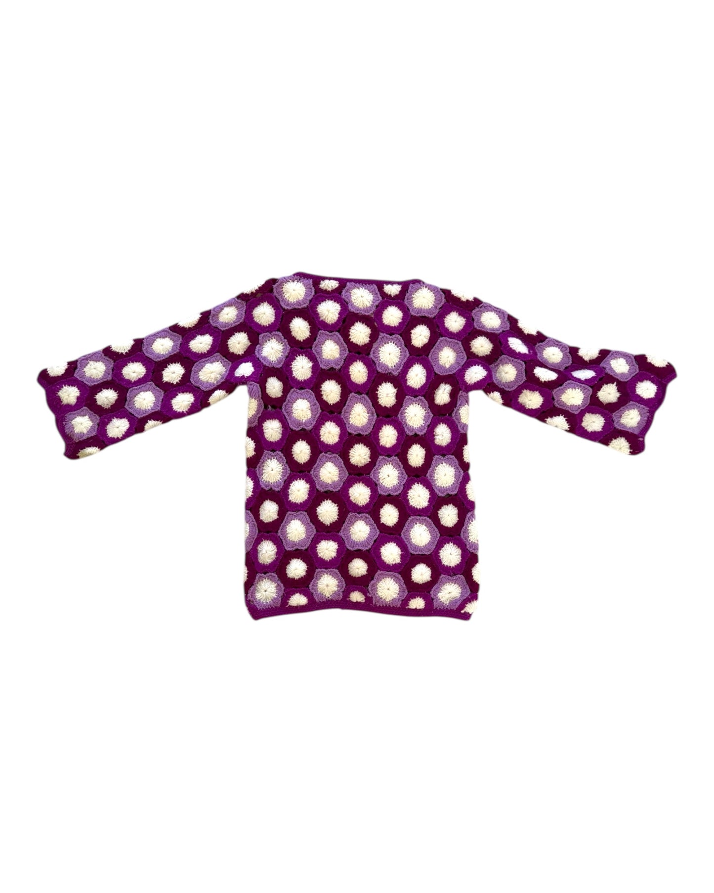 Vintage 1980s Purple Crochet Sweater