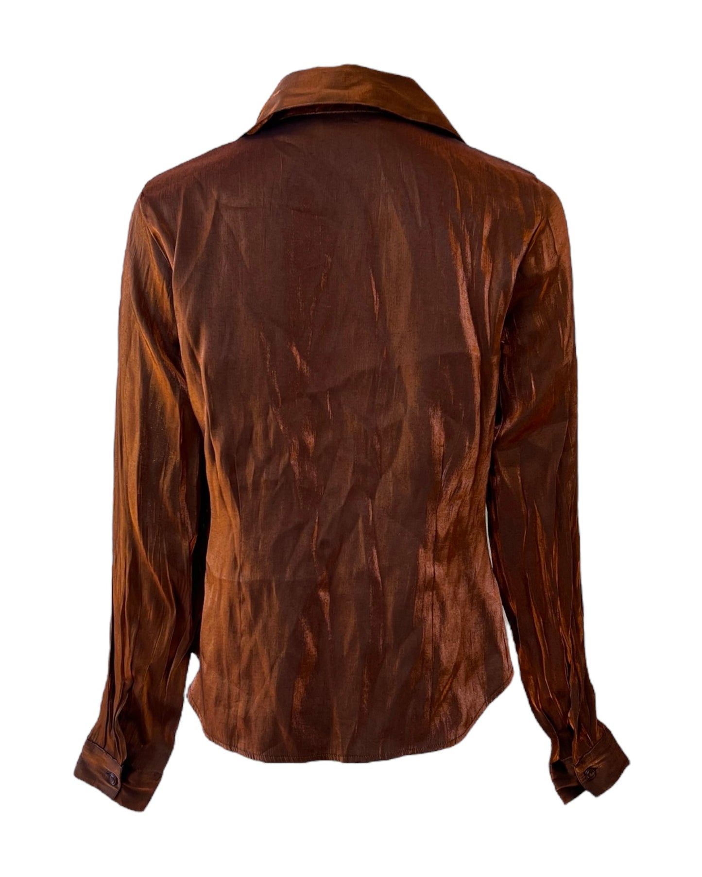 Vintage 1990s Golden Bronze Button Up Top