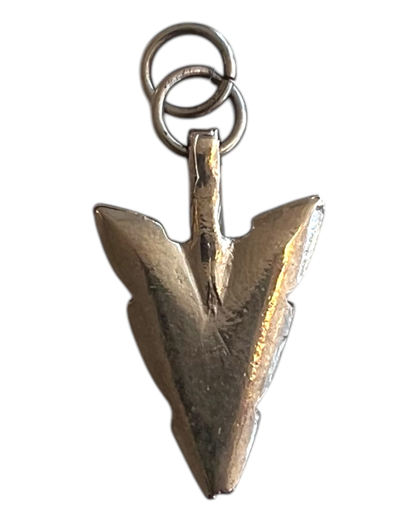 Vintage Silver and Turquoise Arrowhead Charm