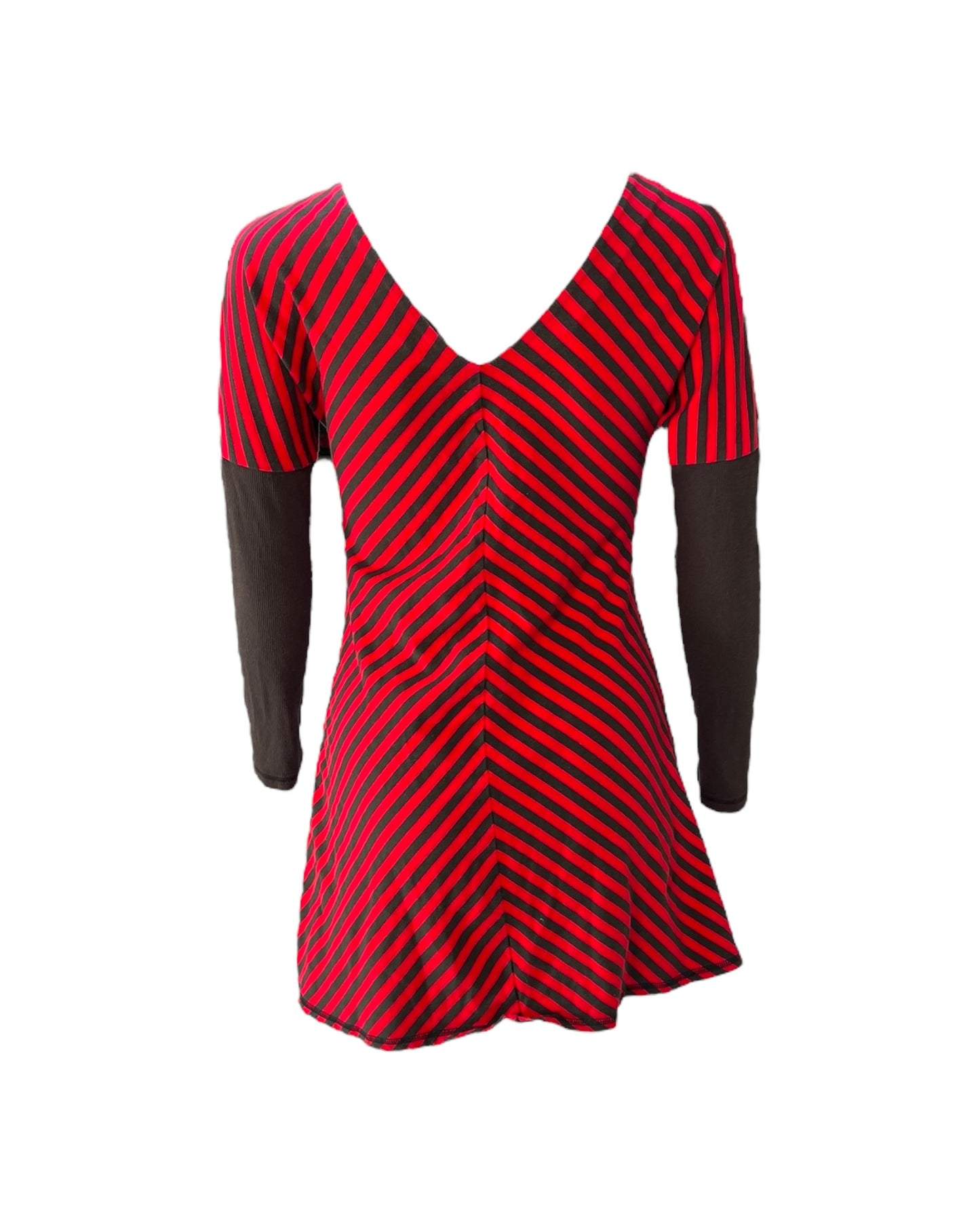 Vintage Betsey Johnson Micro Mini Brown and Red Dress