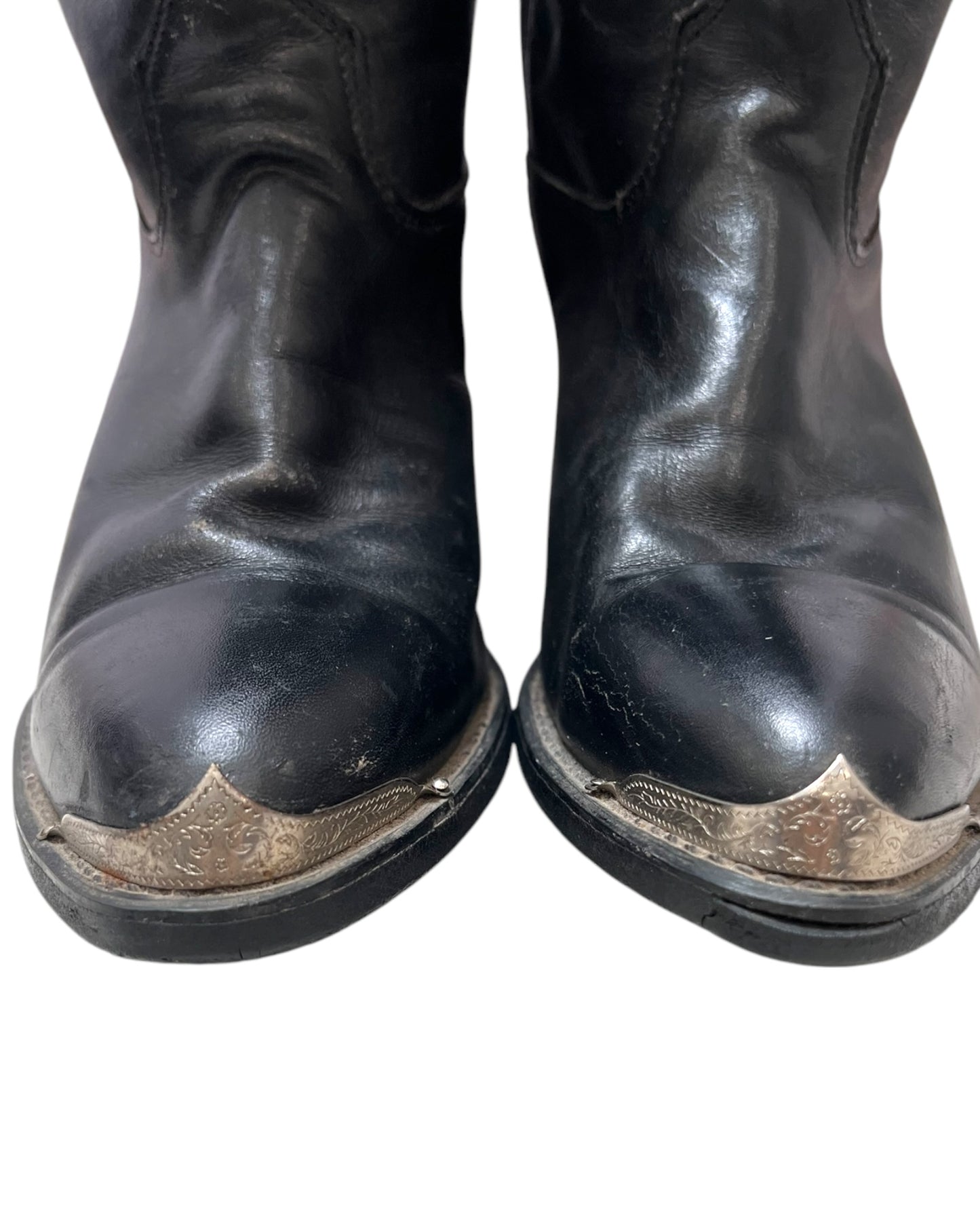 Vintage Harley Davidson Metal-Toe Black Cowboy Boots