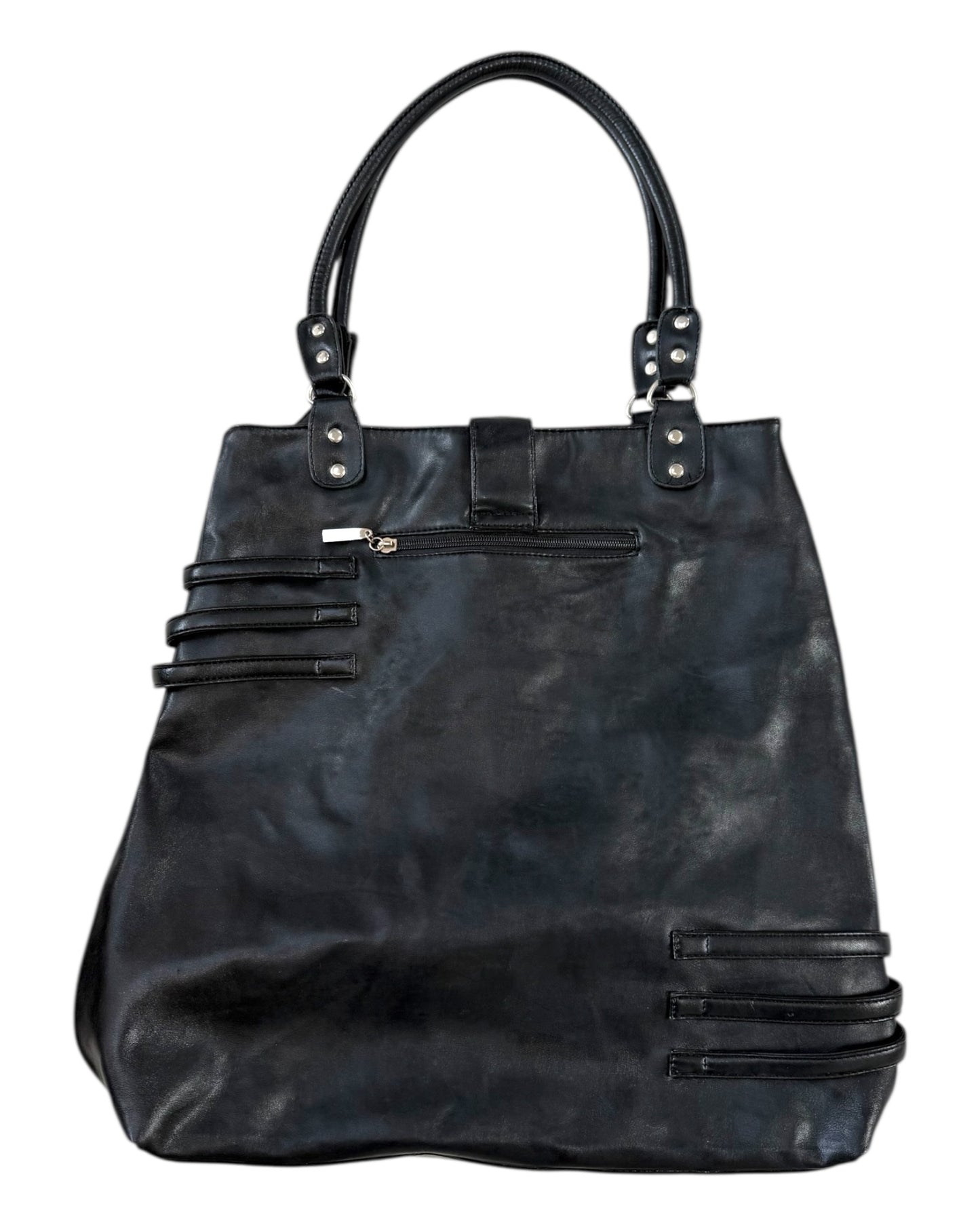 Vintage Black Leather Giant Rockstar Bag