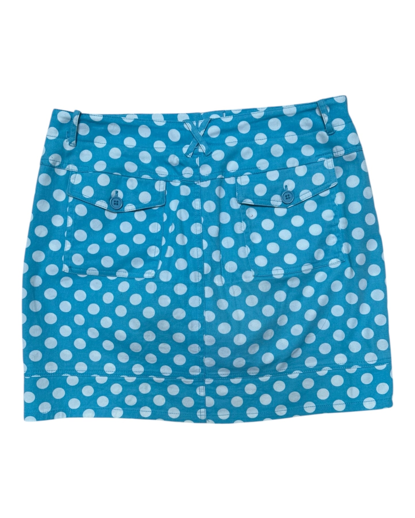 Vintage Blue and White Polka Dot Mini Skort