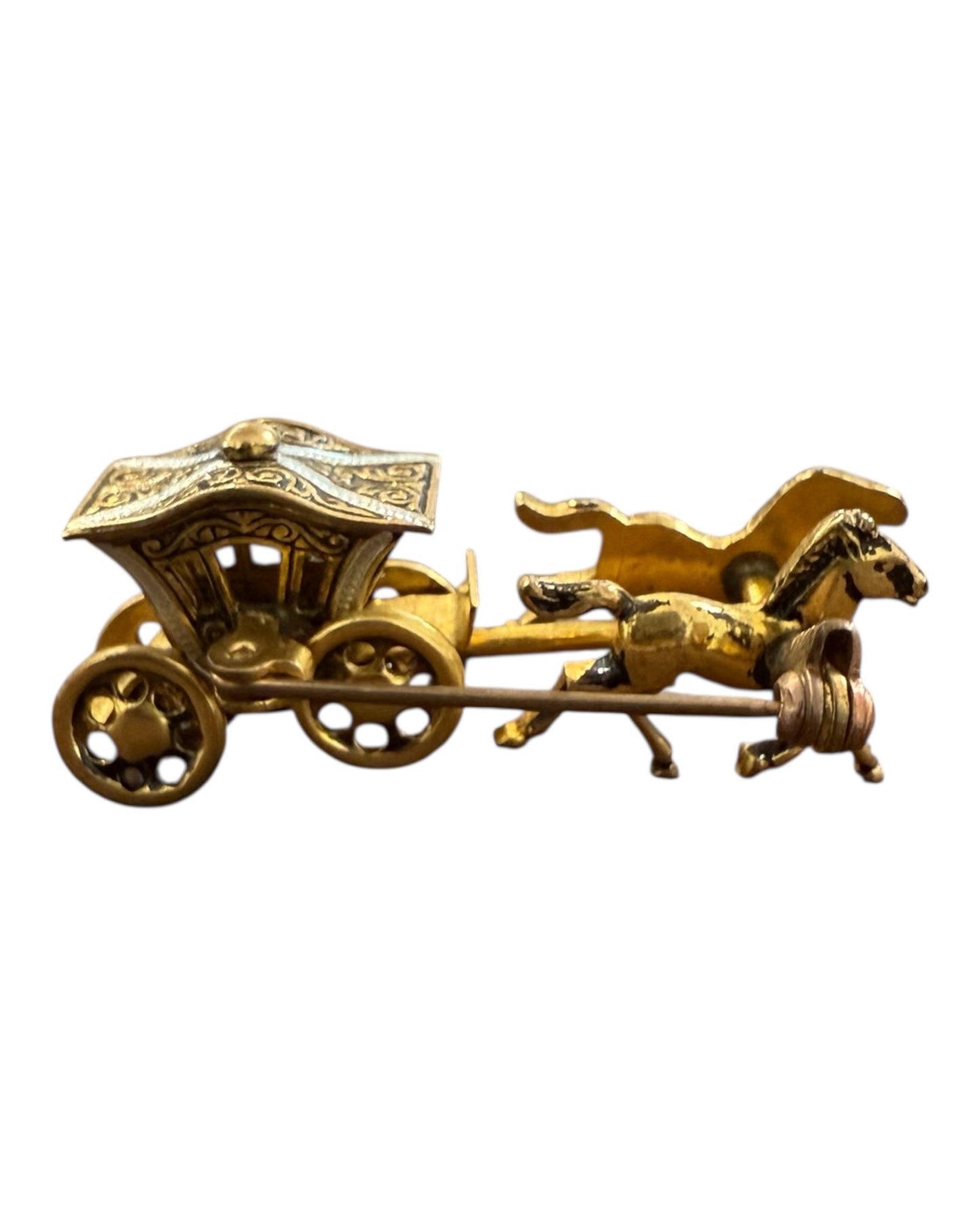 Vintage Horse and Carriage 3D Pin