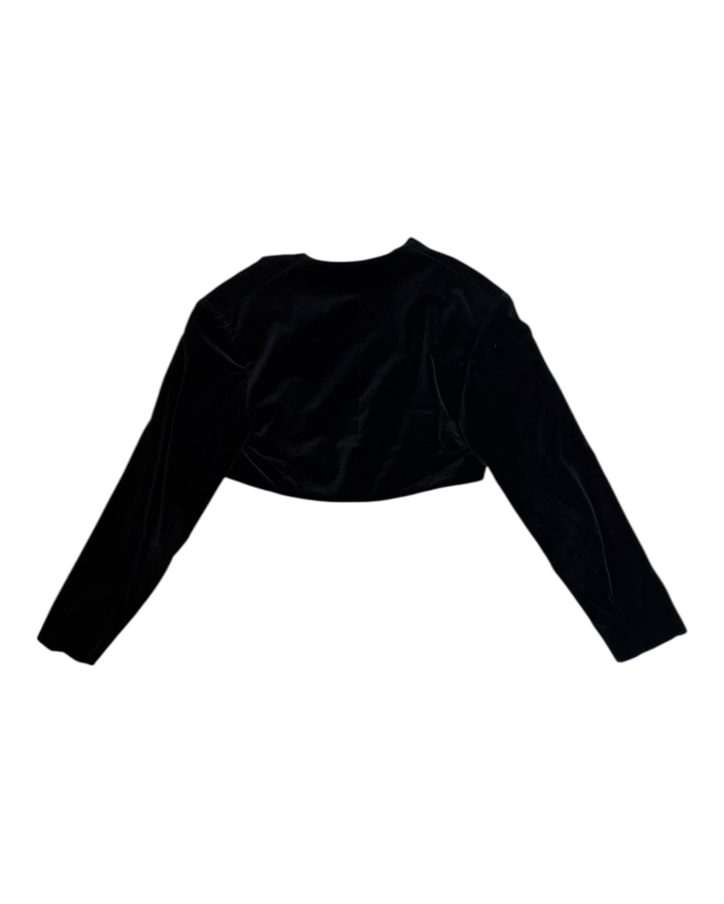 Vintage Black Velvet Cropped Jacket