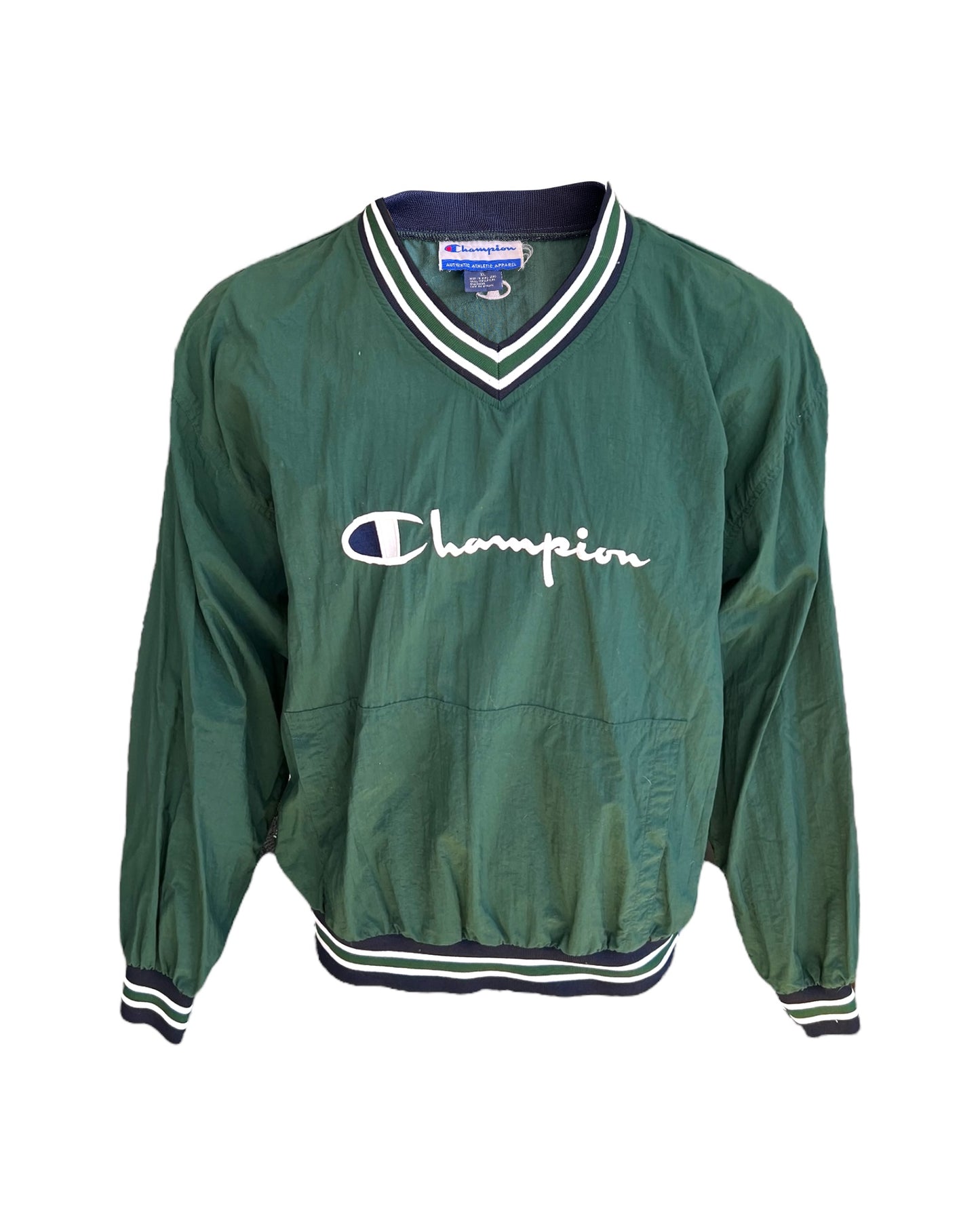 Vintage Champion Green Windbreaker Pullover