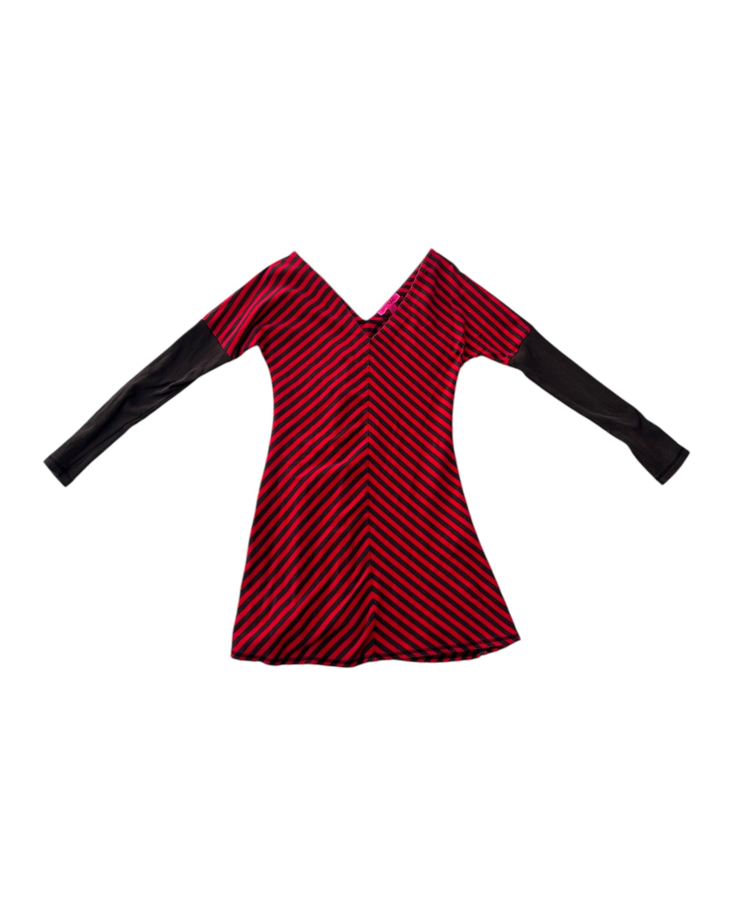 Vintage Betsey Johnson Micro Mini Brown and Red Dress