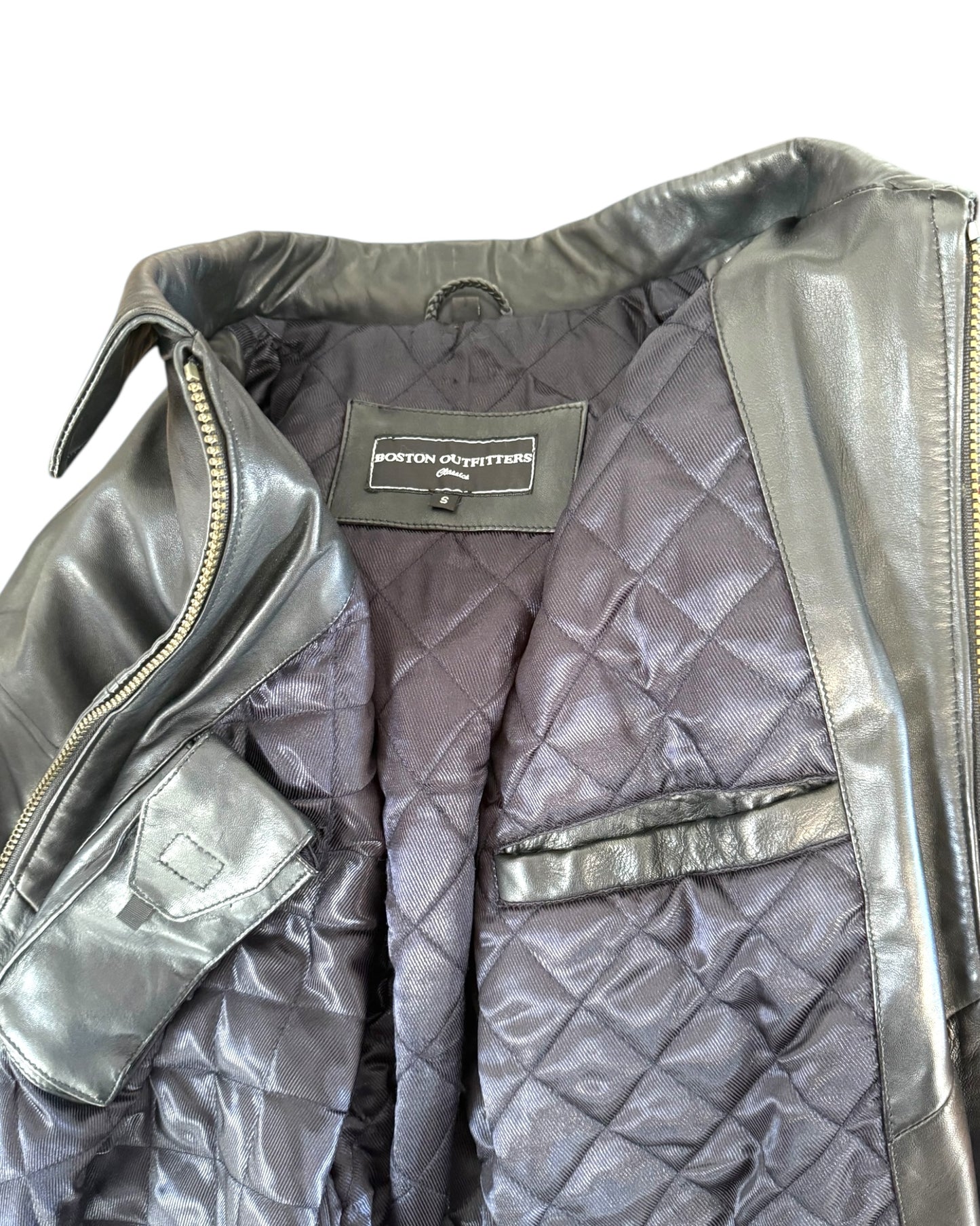 Vintage 1990s Black Leather Jacket