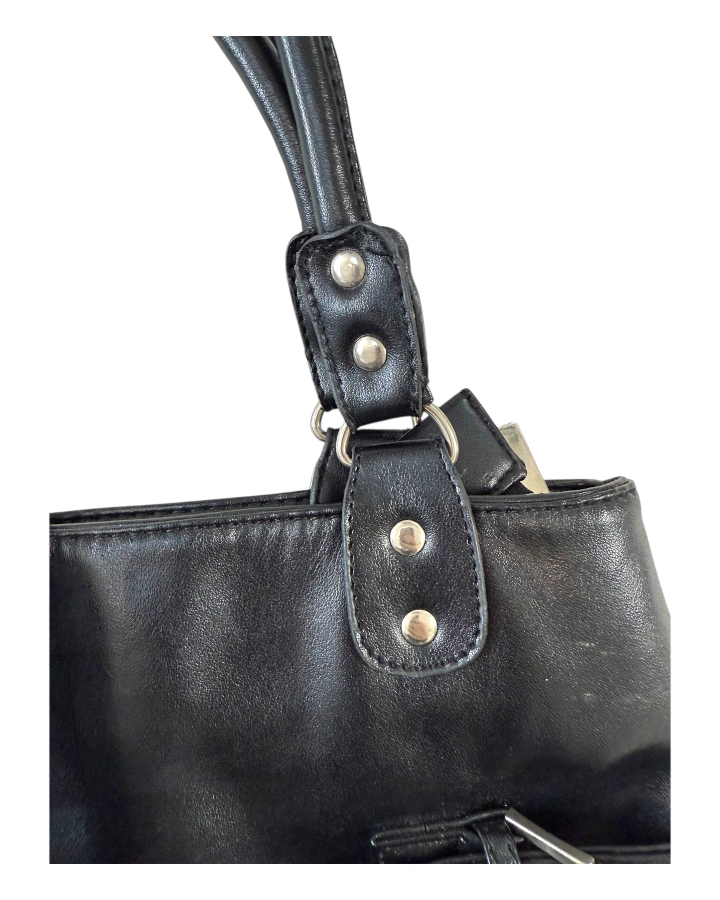 Vintage Black Leather Giant Rockstar Bag