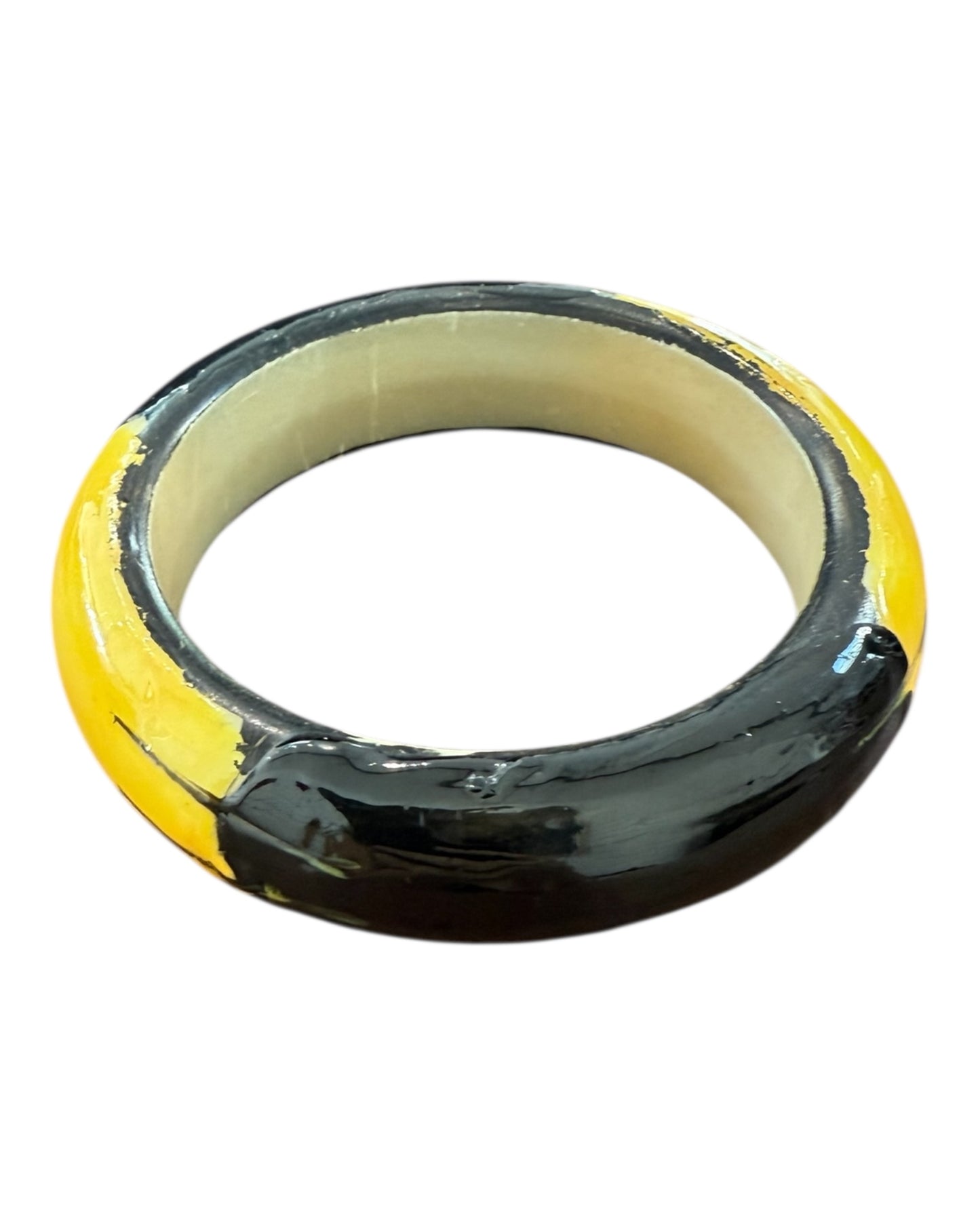 Vintage Yellow and Black Bangle