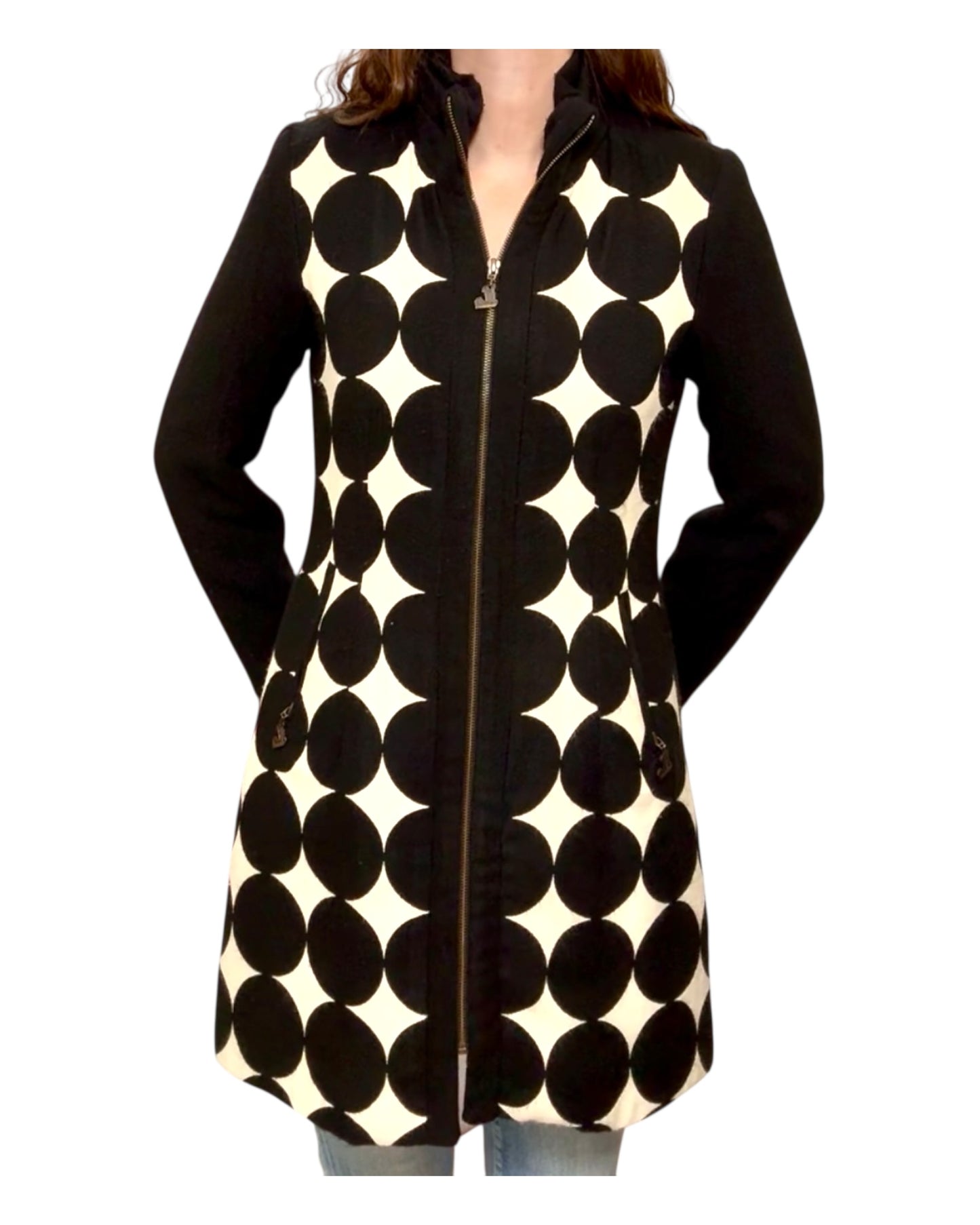 Vintage Desigual Black and White Coat