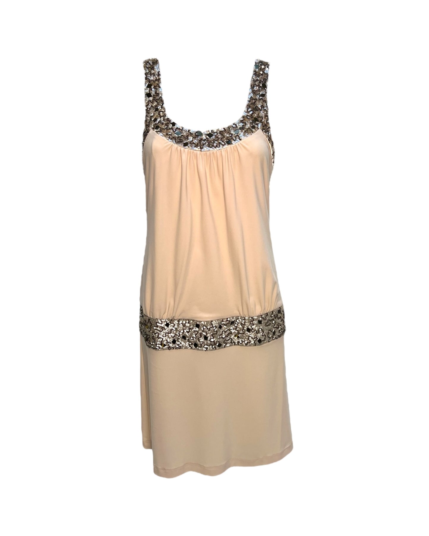 Vintage Sue Wong Drop-Waist Sequin Mini Dress