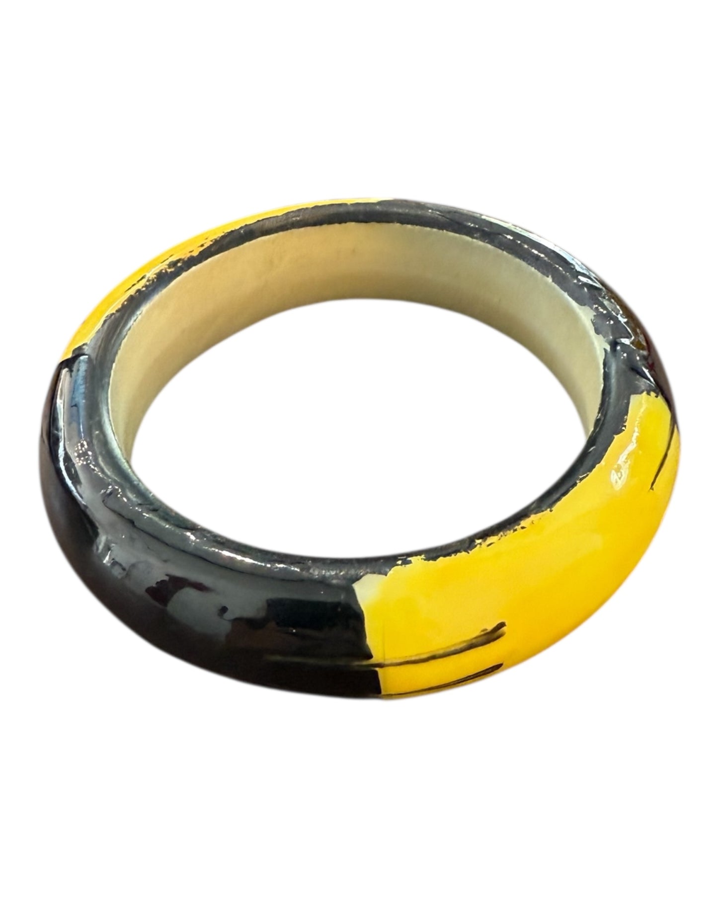Vintage Yellow and Black Bangle
