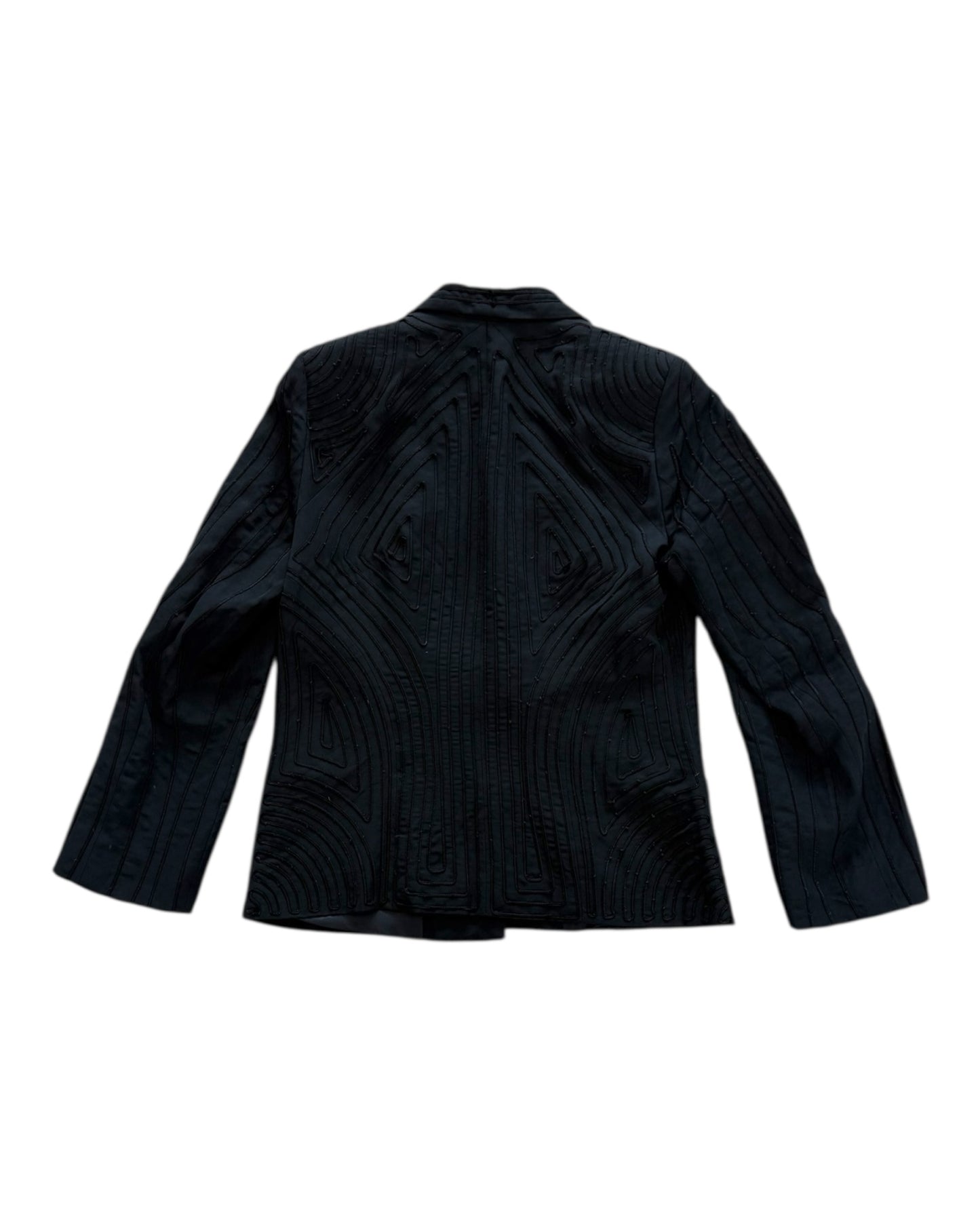 Vintage Krizia Black Embroidered Blazer