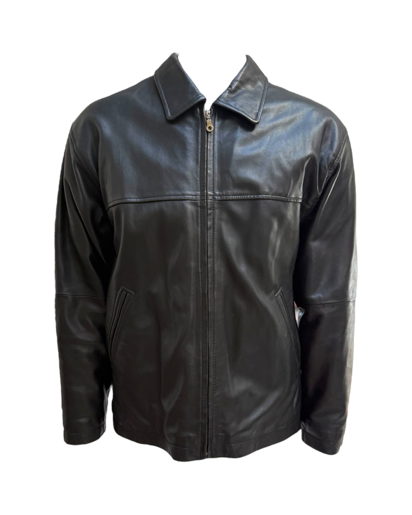 Vintage 1990s Black Leather Jacket