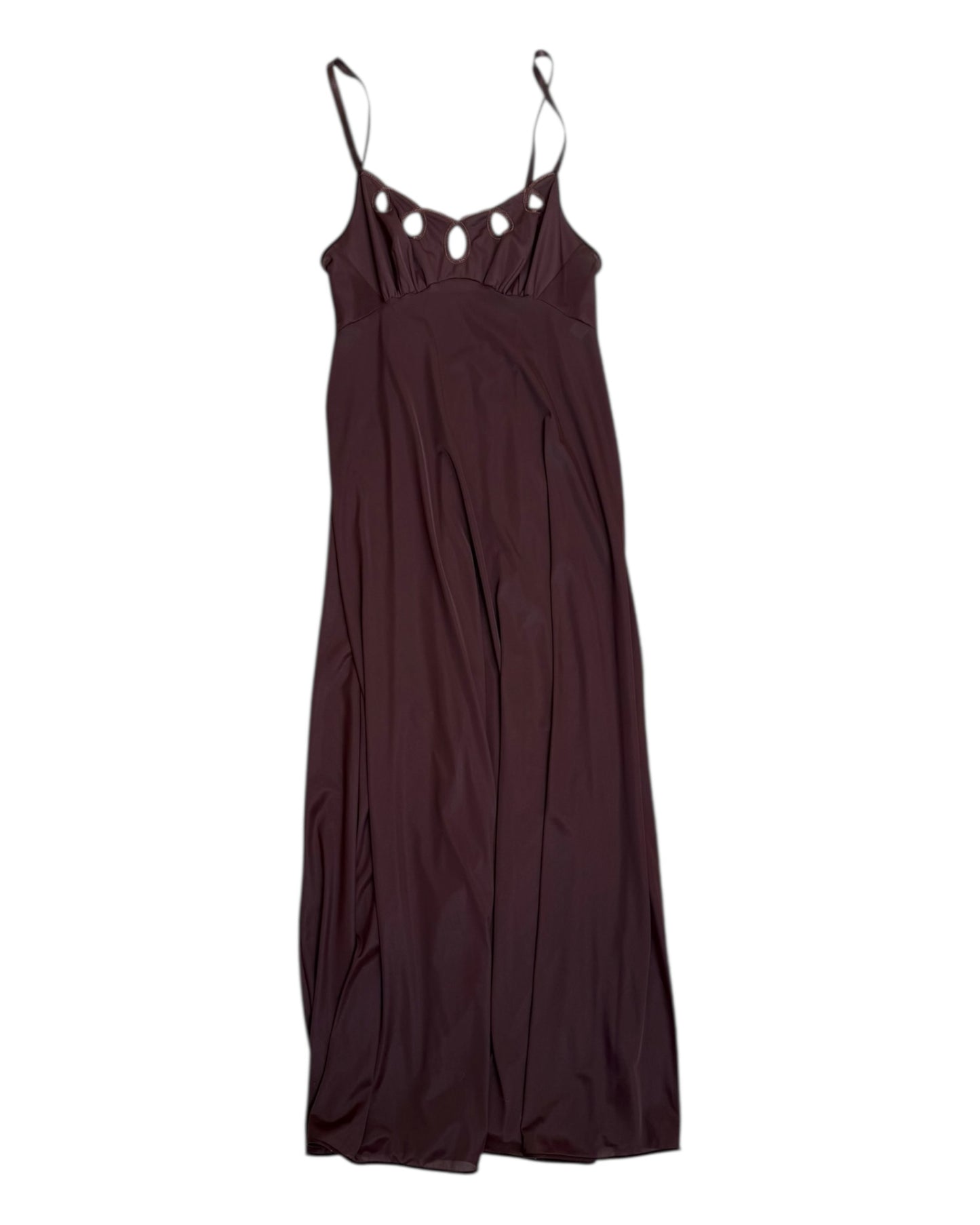 Vintage Brown Maxi Slip Dress