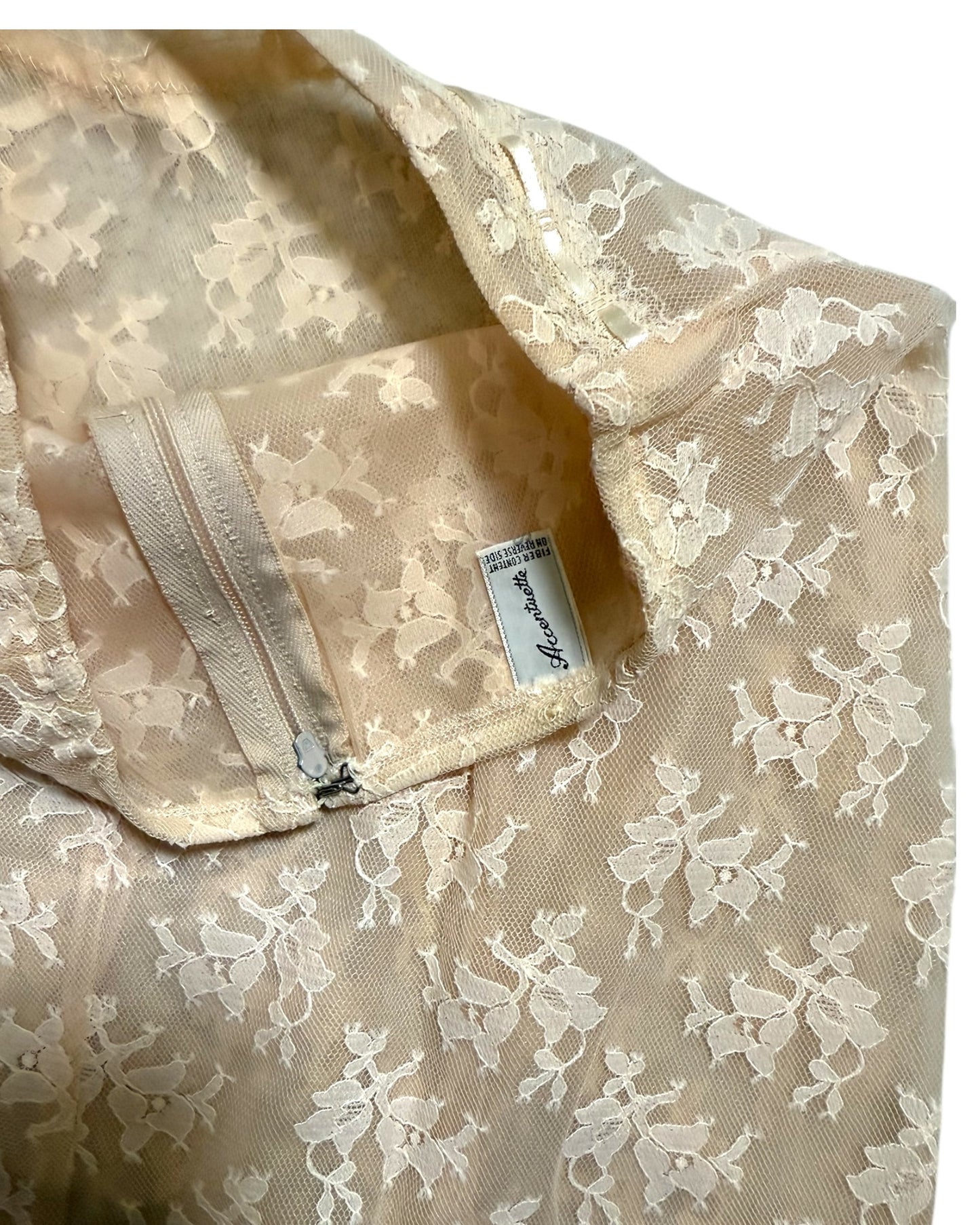 Vintage Beige Lace Skirt