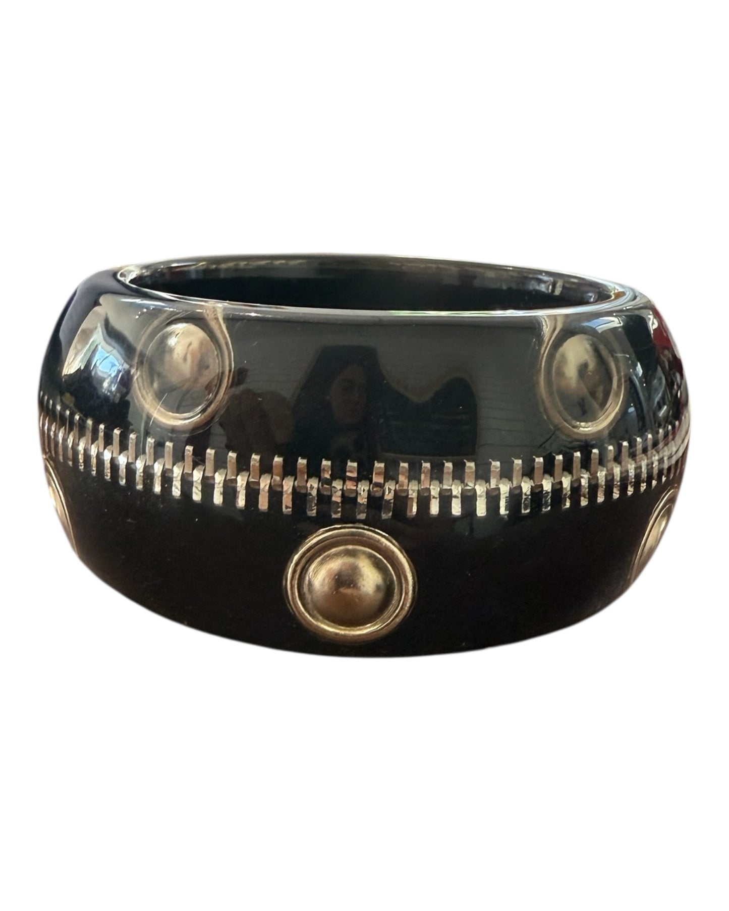 Vintage 1980s Grunge-Style Black Bangle