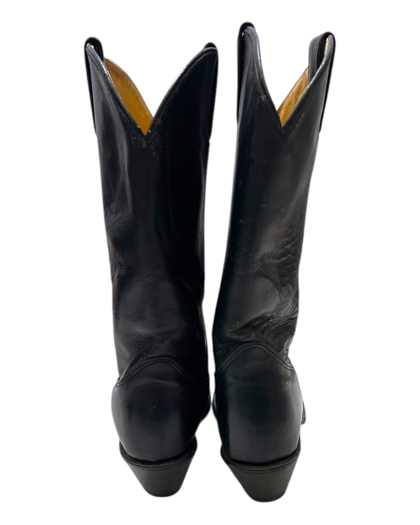 Vintage Harley Davidson Metal-Toe Black Cowboy Boots