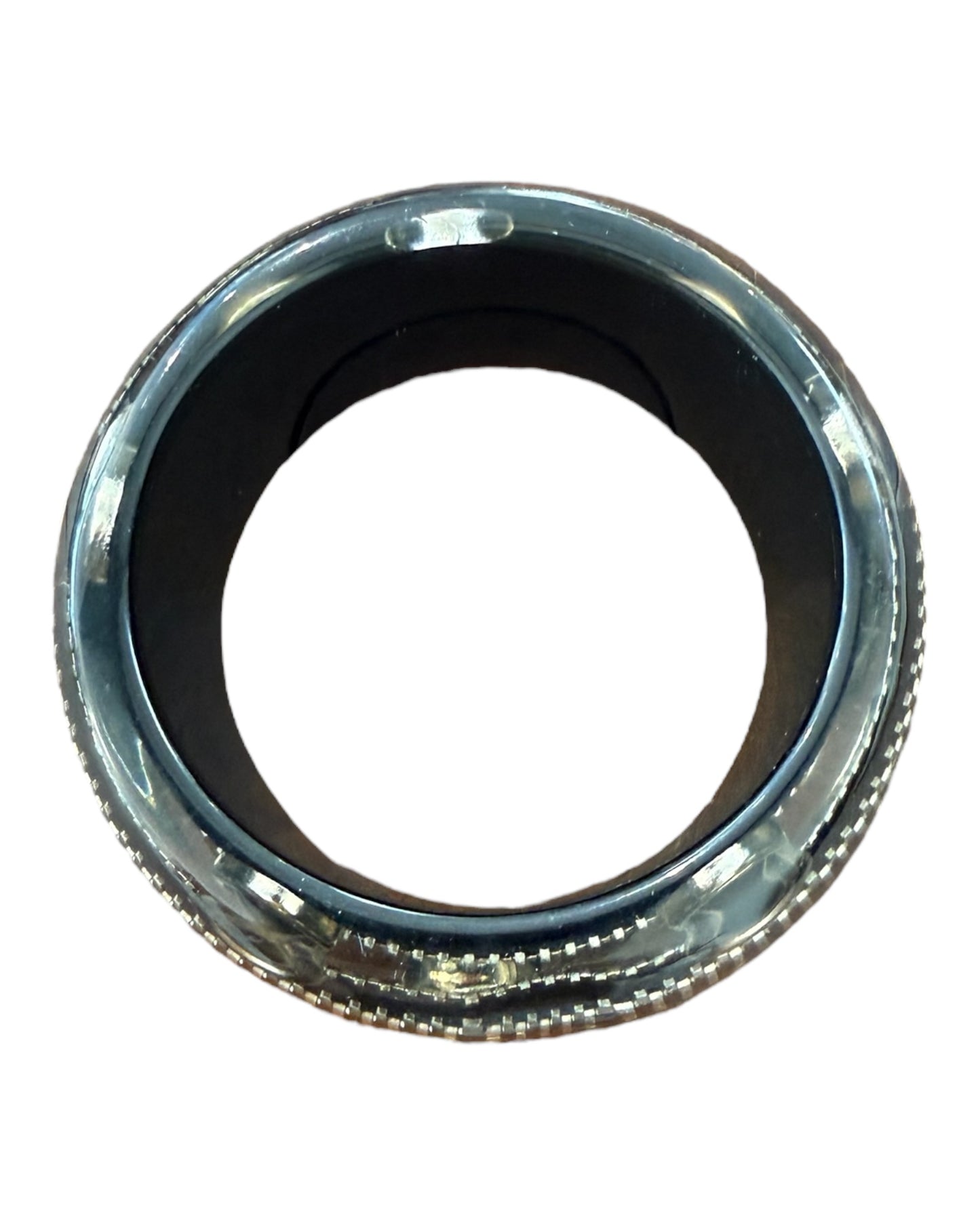 Vintage 1980s Grunge-Style Black Bangle