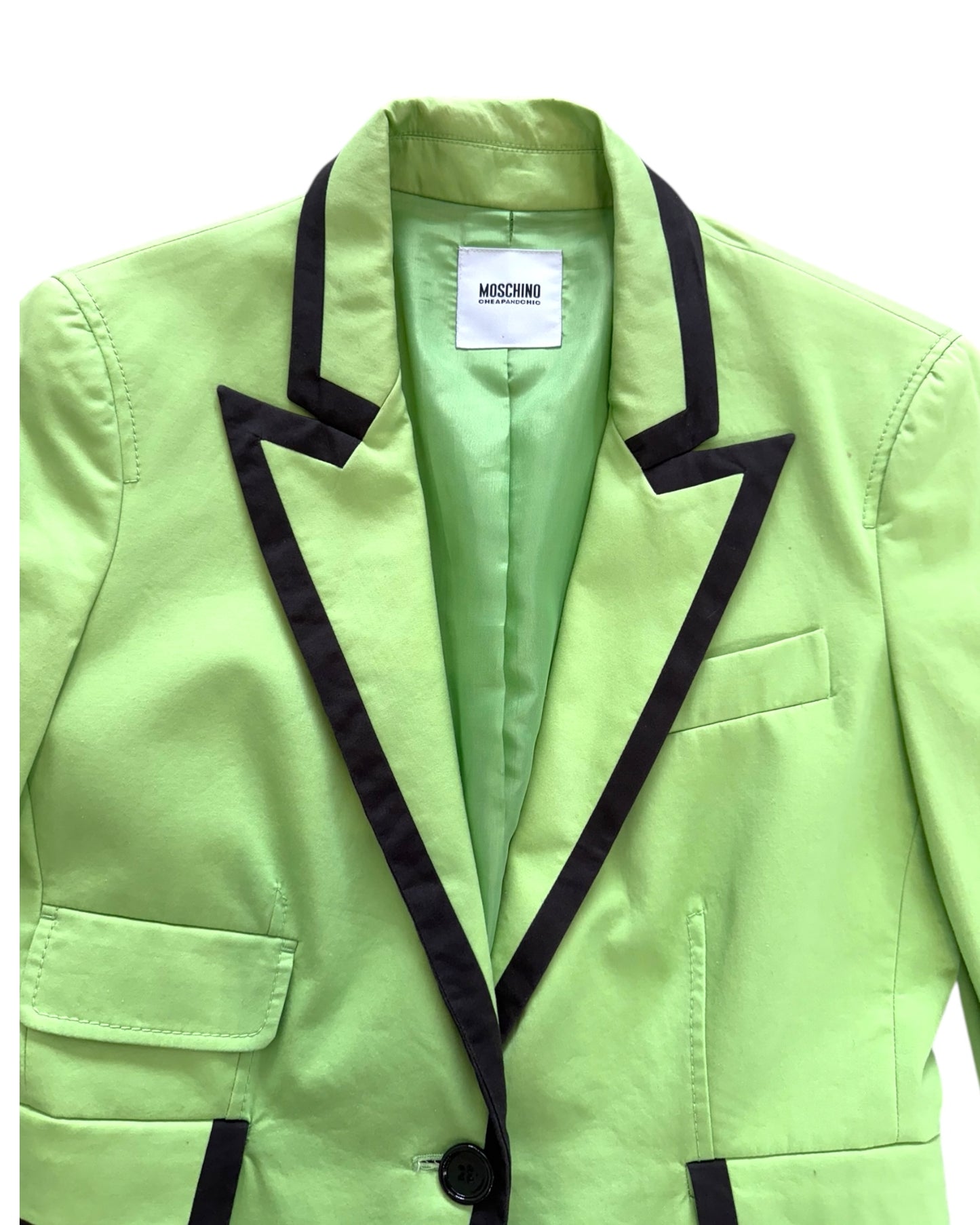 Vintage 2000 Moschino Green and Black Blazer