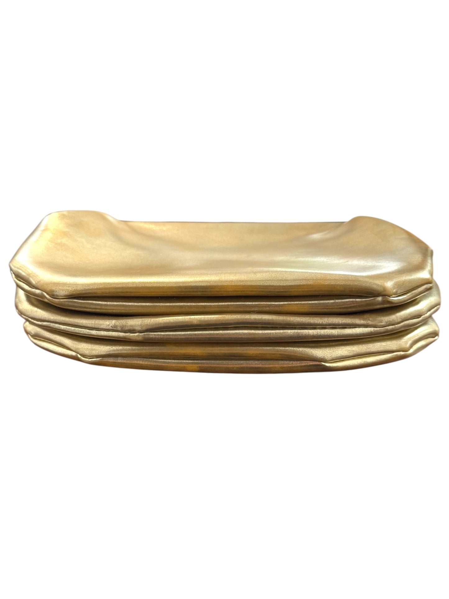 Vintage 1980s Gold Tri-Layer Clasp Bag
