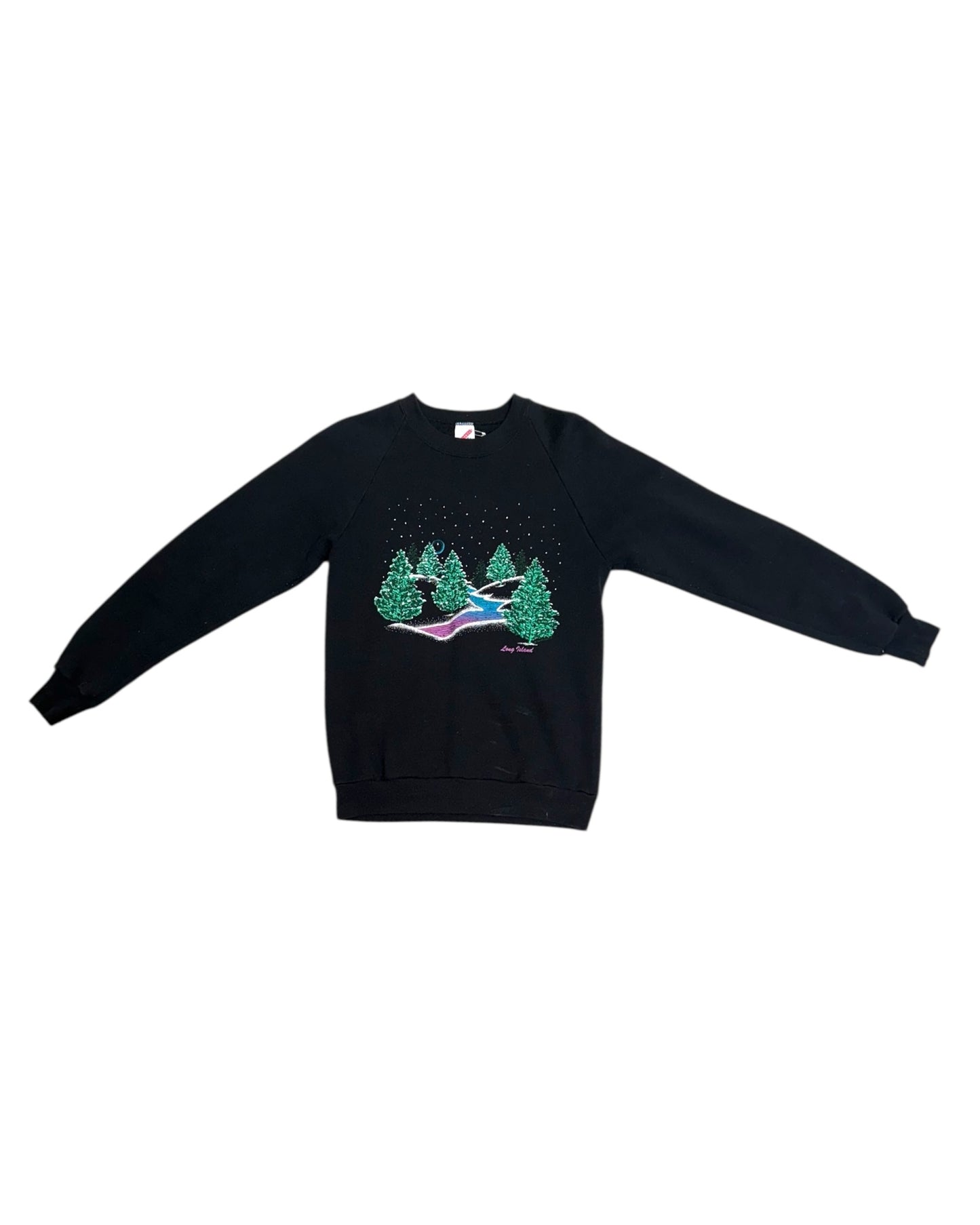 Vintage Long Island Christmas Tree Crewneck Sweatshirt