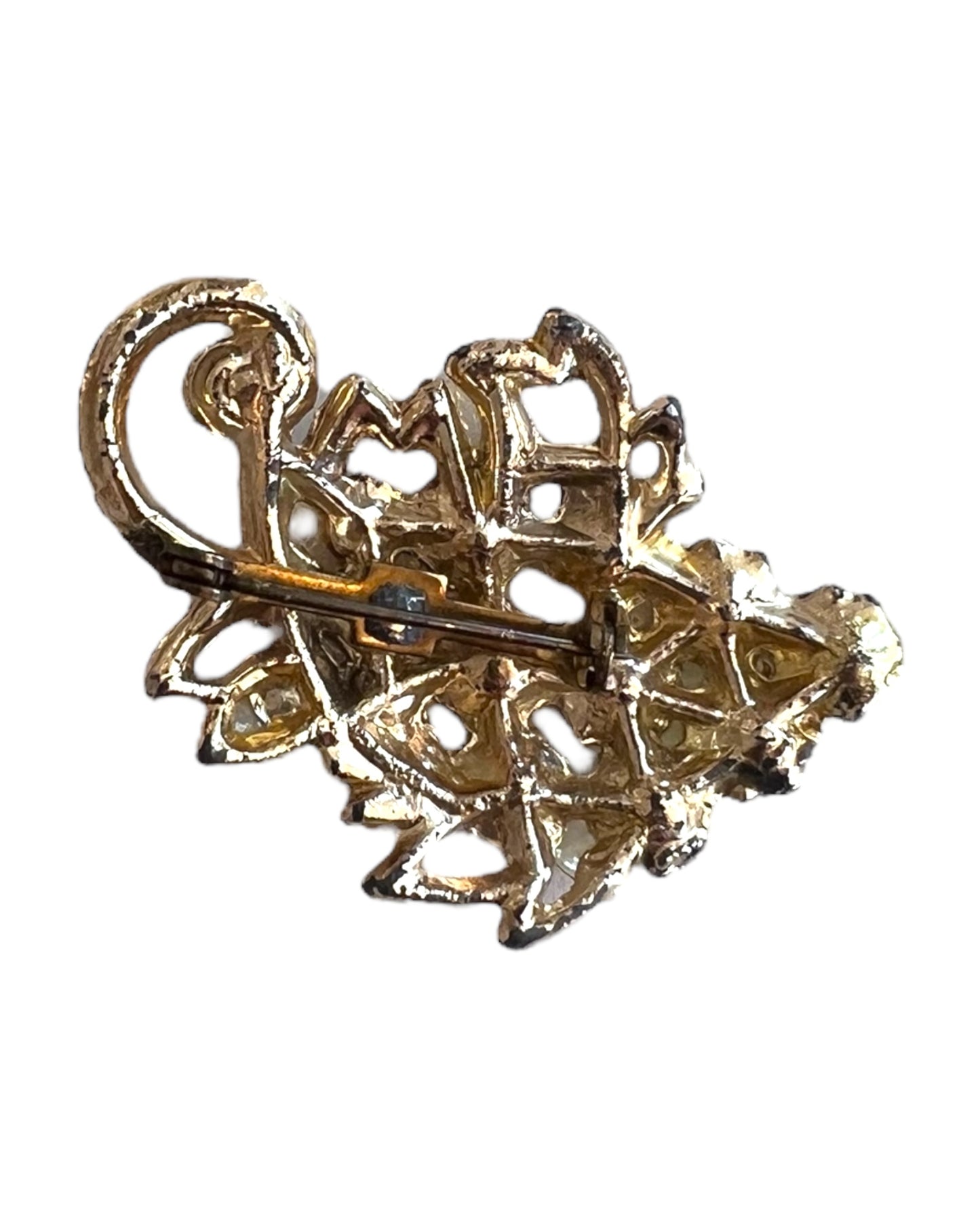 Vintage Crystal Grapes Brooch