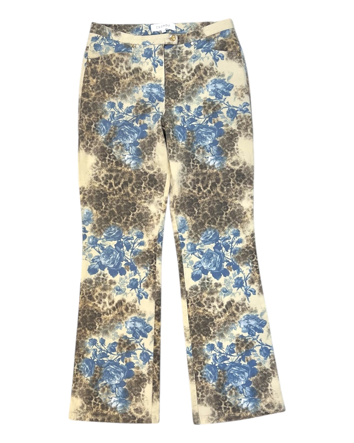 Vintage Escada Printed Flare Jeans