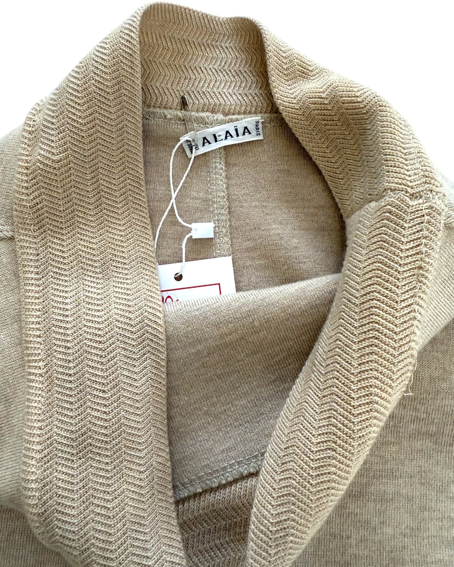 Vintage 1990s Alaïa Tan Knit Skirt