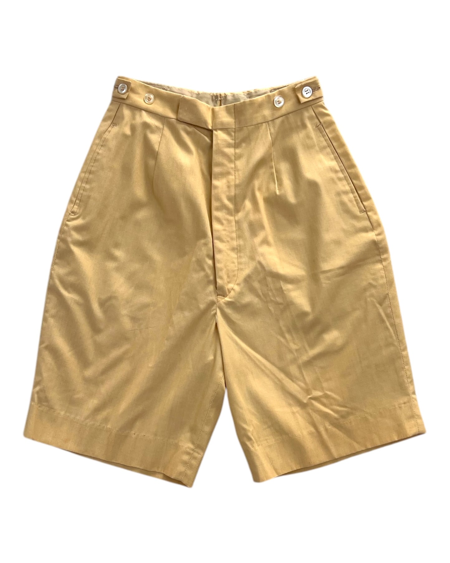 Vintage Yellow Trouser Shorts