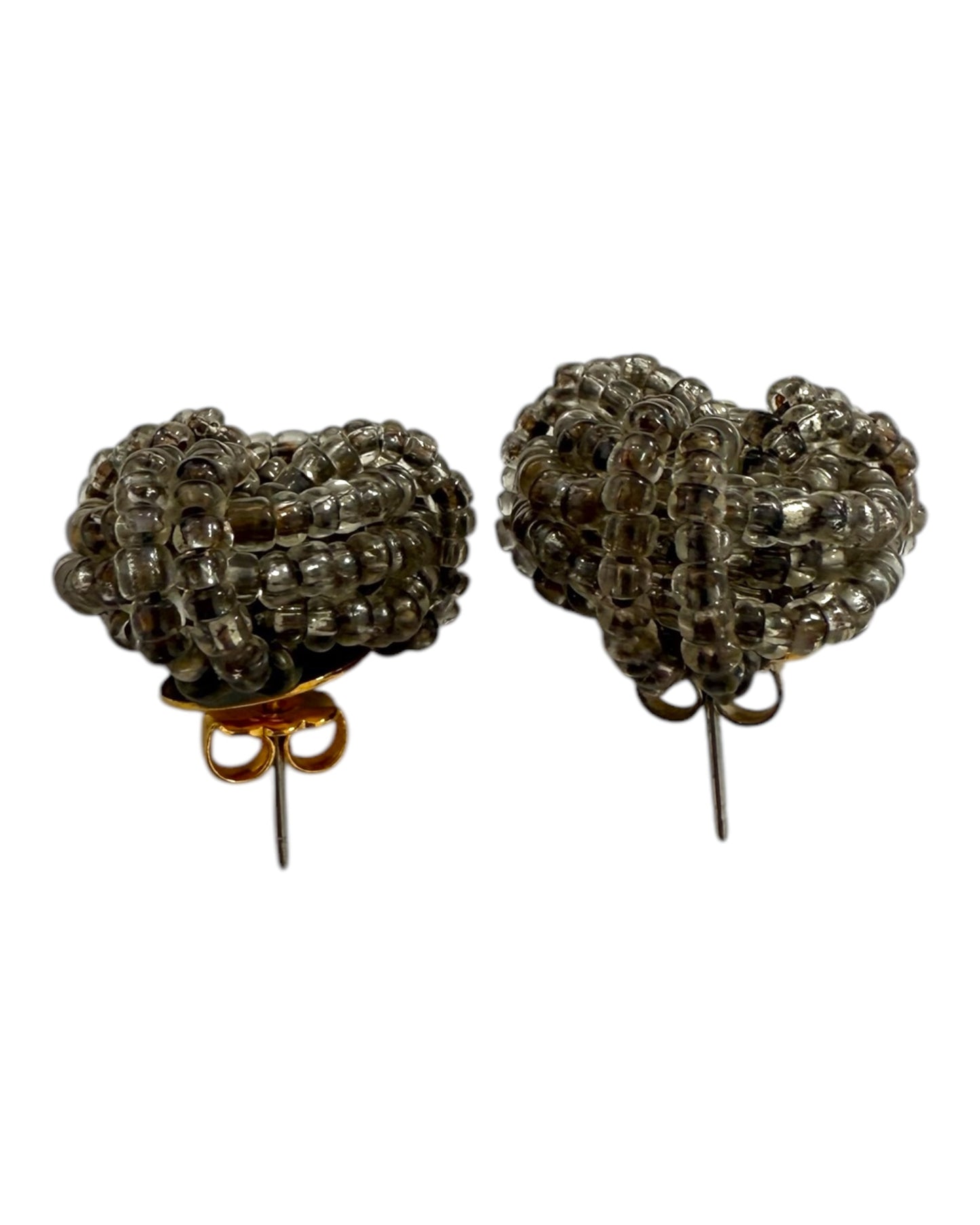 Vintage Beaded Knot Stud Earrings
